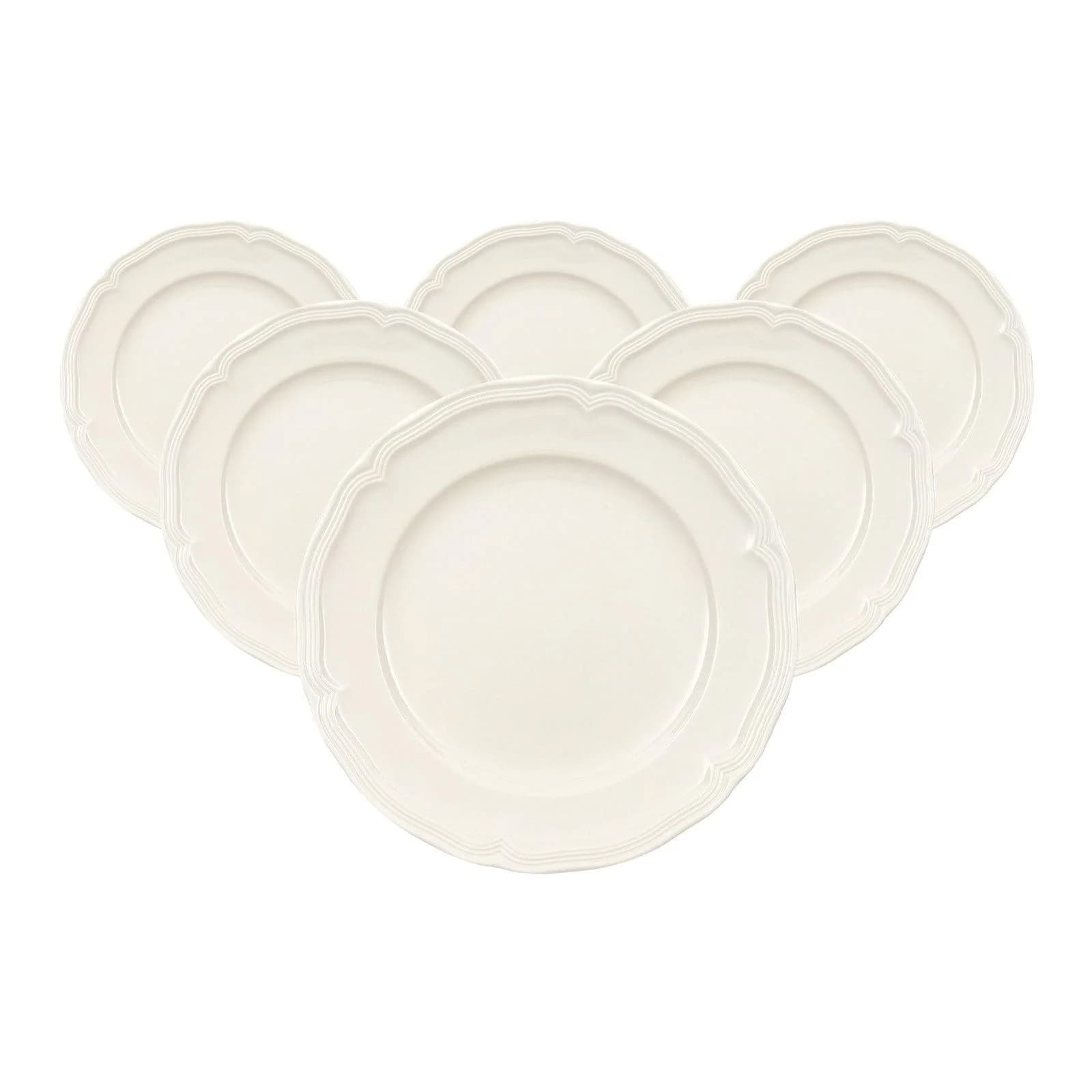 Villeroy & Boch Frühstücksteller Manoir 6er Set Weiß