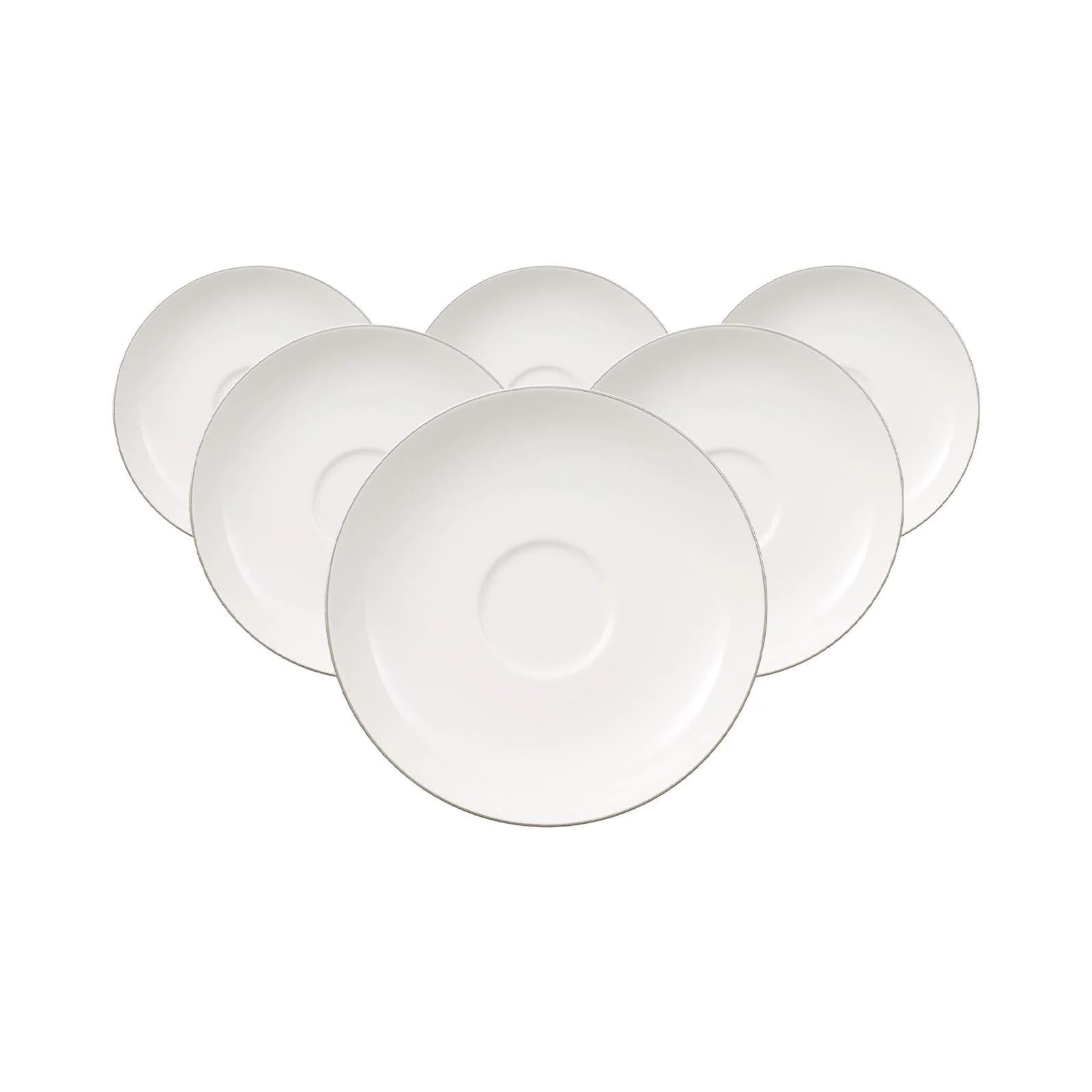 Villeroy & Boch Anmut Platinum No.1 Untertasse 15 cm 6er Set Weiß