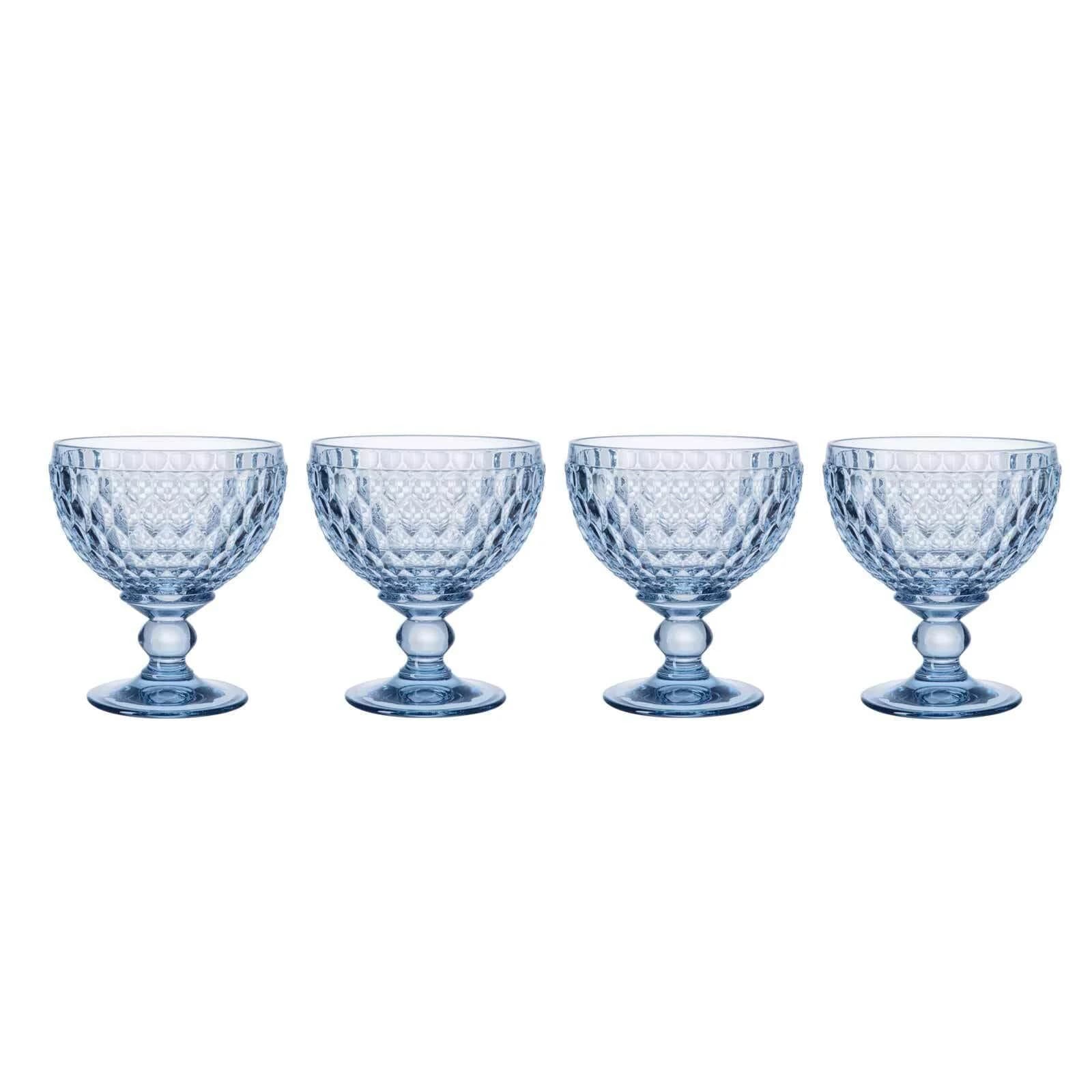 Villeroy & Boch Sektschalen Boston Coloured 398 ml 4er Set Blau Kristallglas