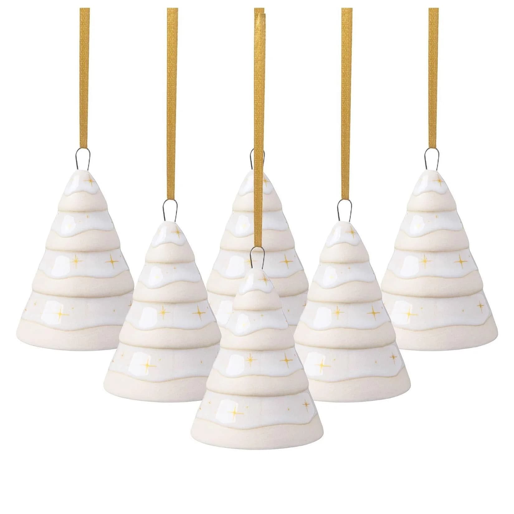 like. by Villeroy & Boch Ornamente Tannenbaum Winter Glow 6er Set Beige