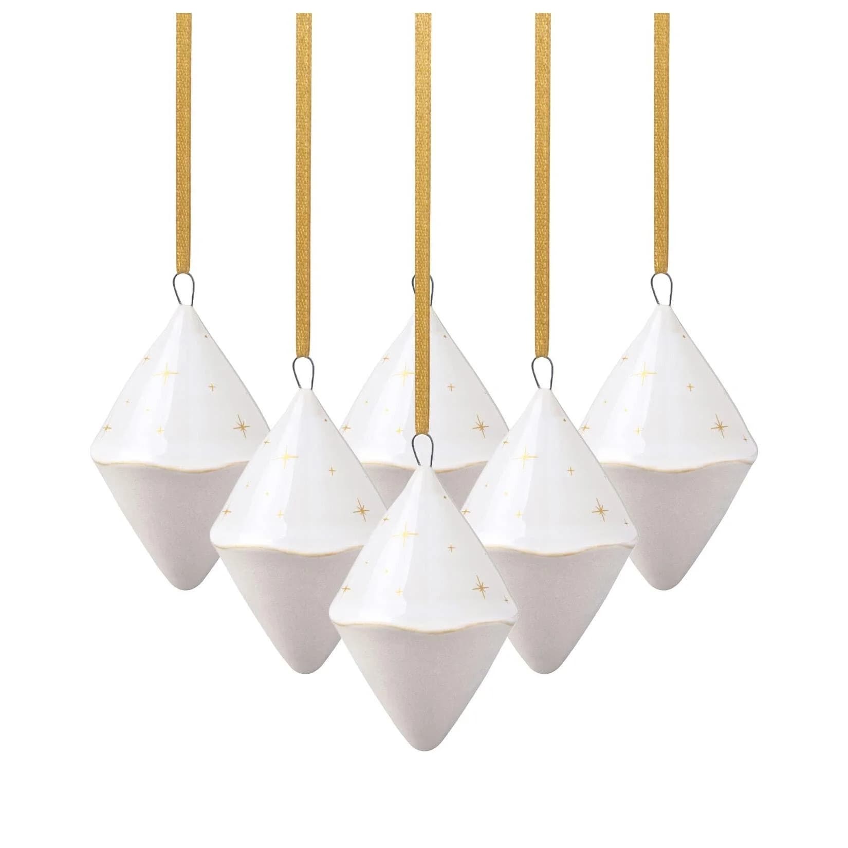 like. by Villeroy & Boch Weihnachtsfigur Ornamente Doppelkegel 6er Set Beige