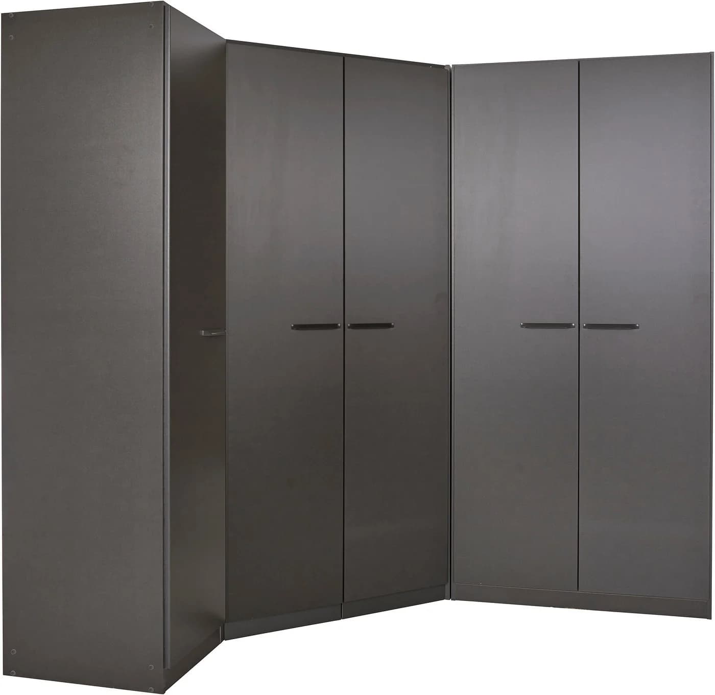 RAUCH VANDOR Schrank-Set 5-türig Grau Metallgriffe Made in Germany