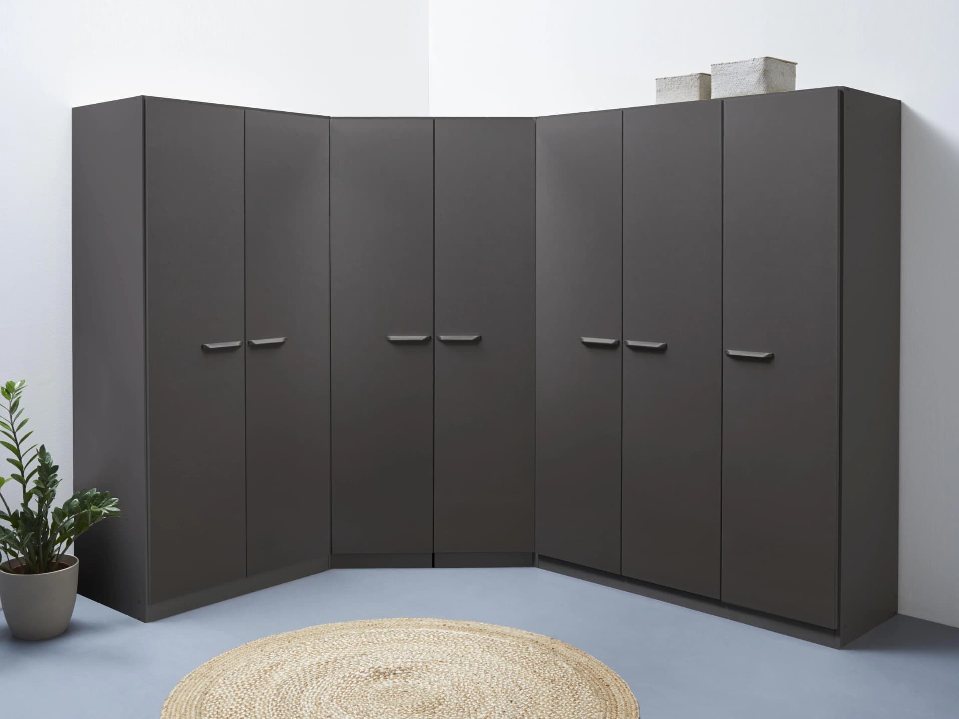 RAUCH VANDOR Schrank-Set 7-türig Grau Holzwerkstoff