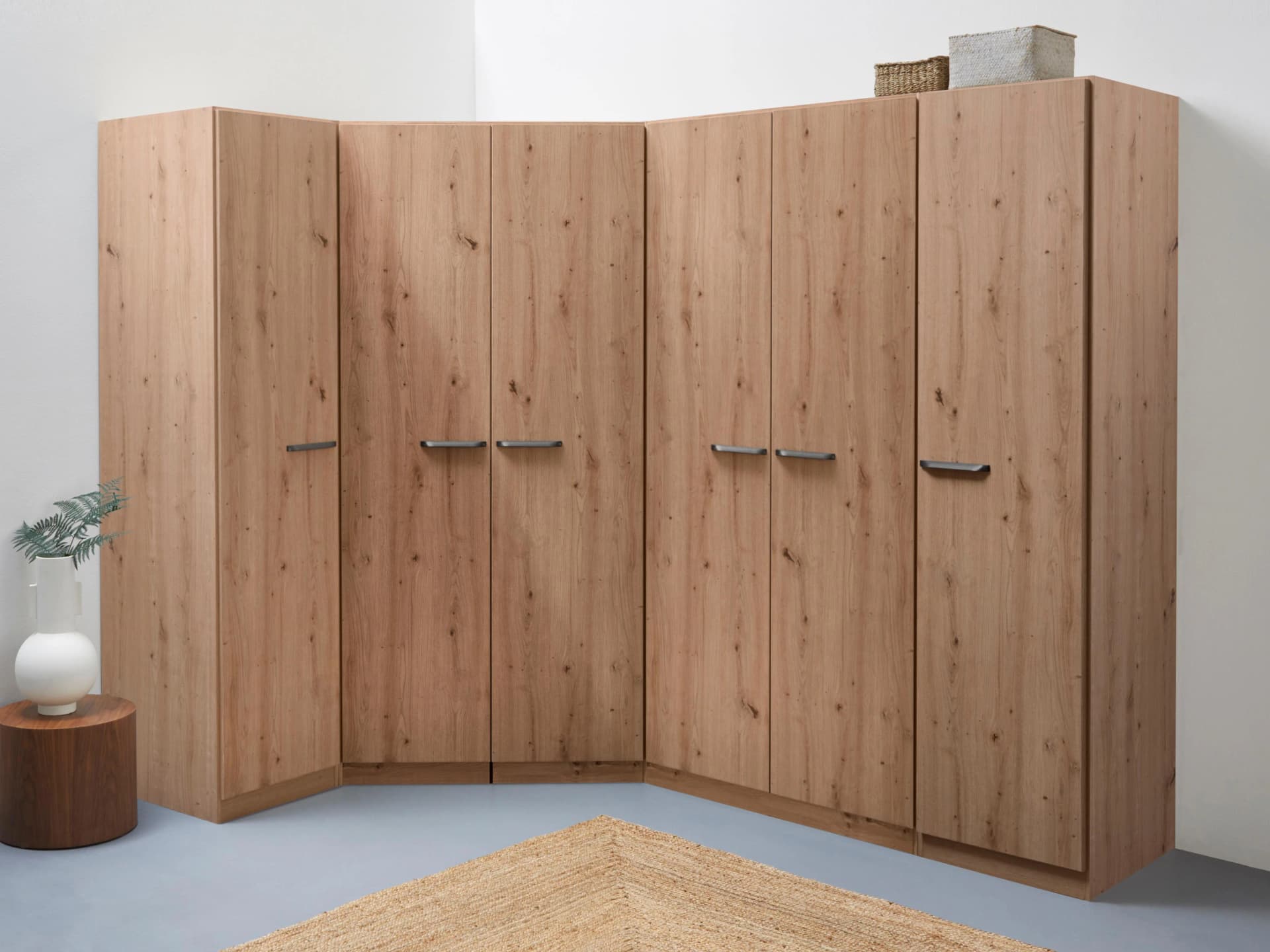 RAUCH VANDOR Schrank-Set 6-türig Eiche Artisan Braun