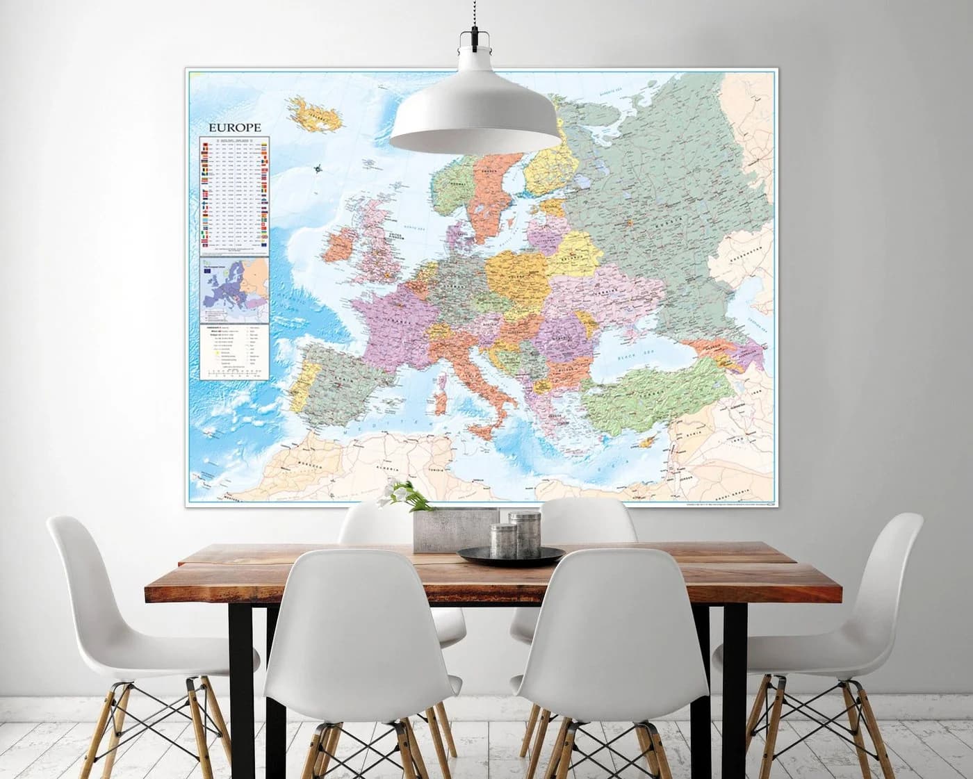 Close Up Europakarte XXL Poster Flaggen Englisch