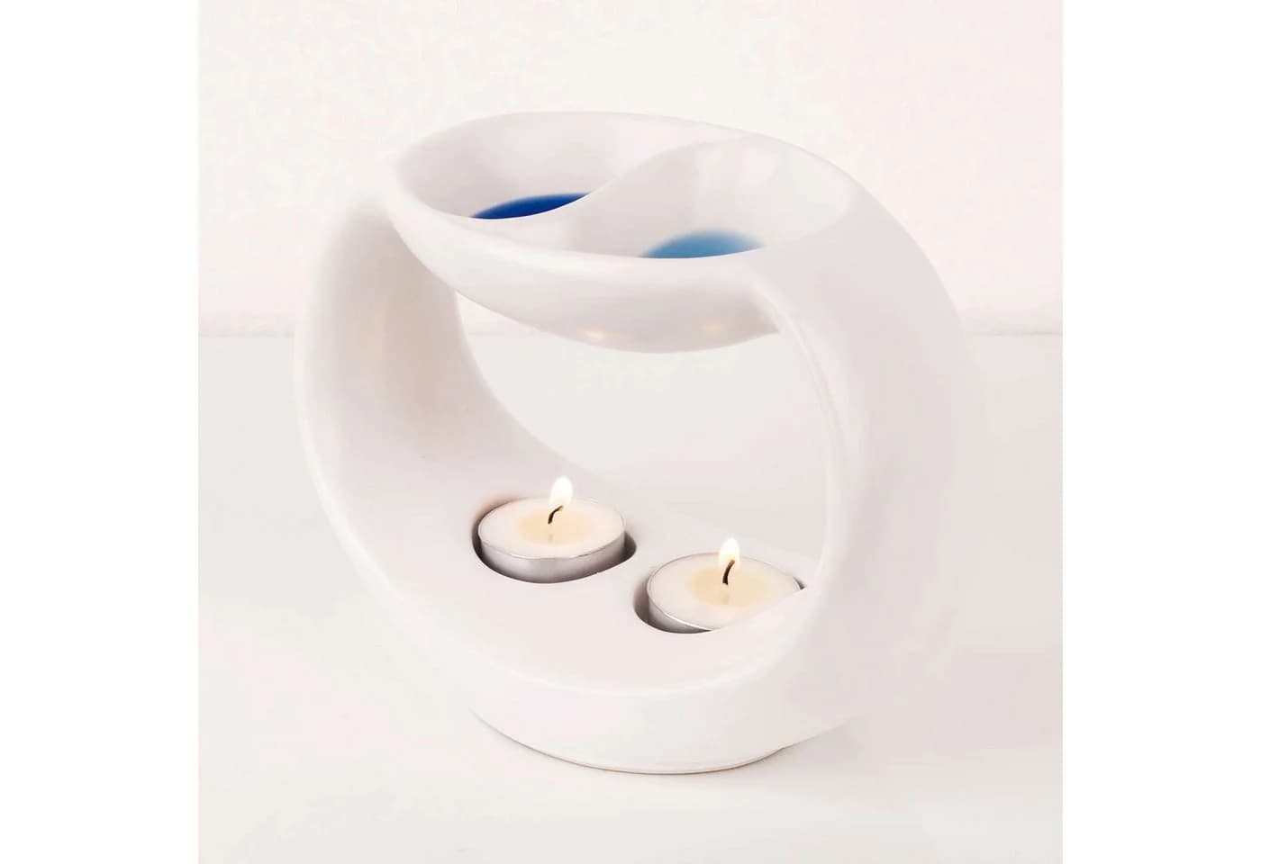 pajoma Duftlampe Yin Weiß Keramik Ringdesign