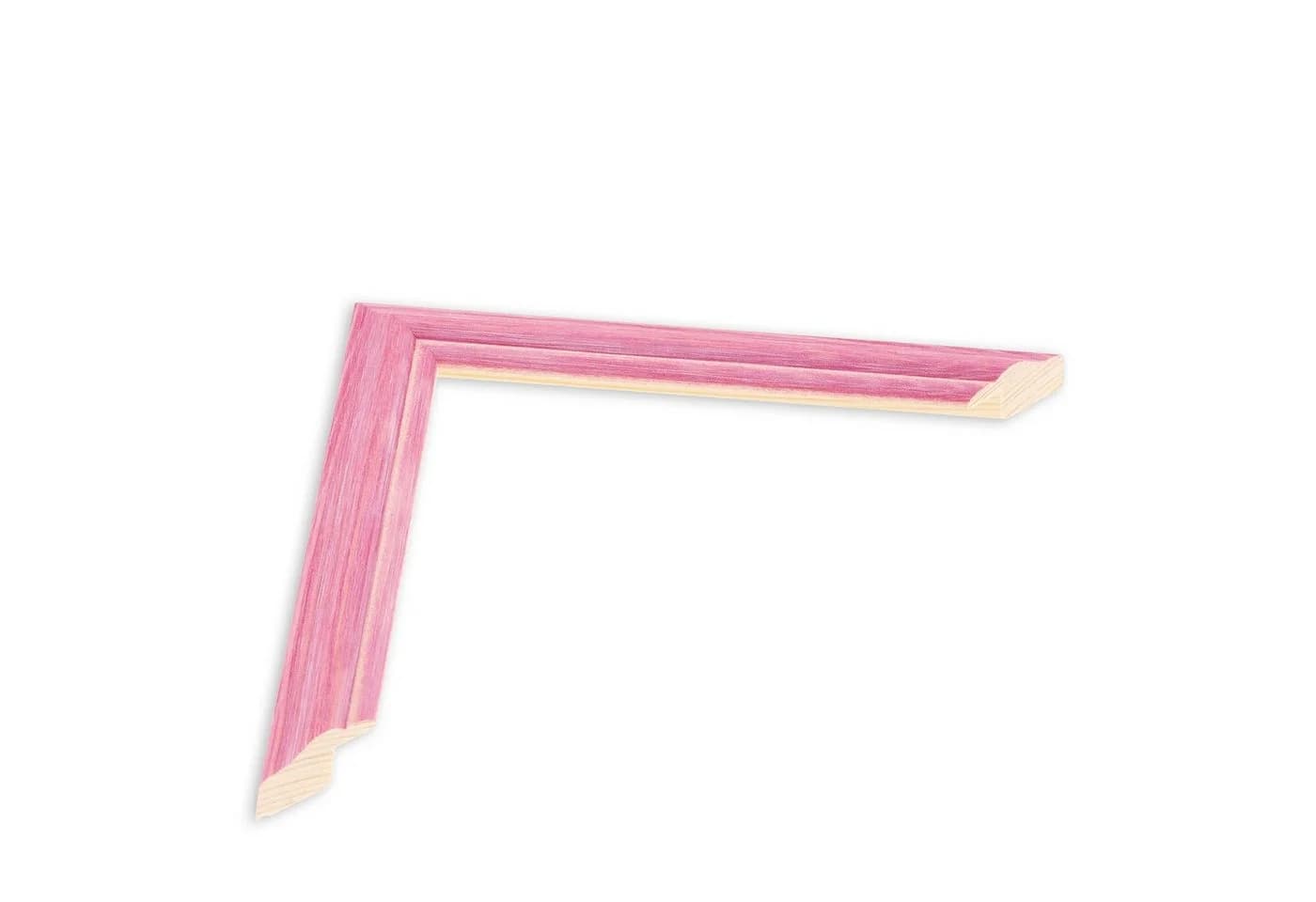 Panorahma Holzbilderrahmen Rosa mit Glasauswahl