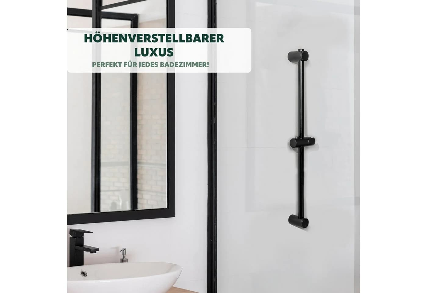 bremermann Duschstange Edelstahl 71,5 cm mit verstellbarem Halter
