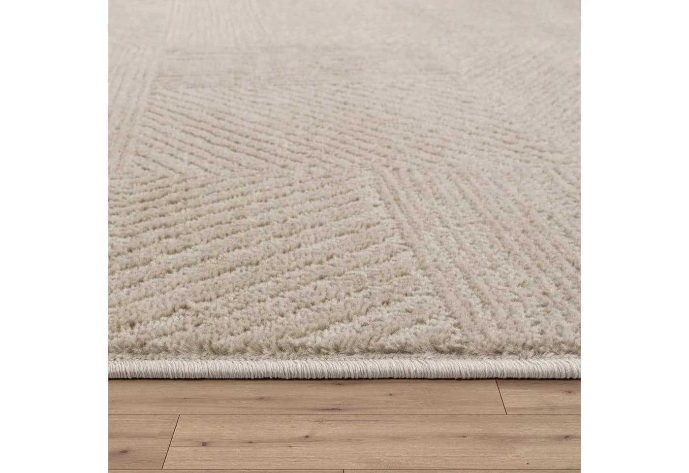 TT Home Teppich Kurzflor Beige Skandinavisch Unifarben