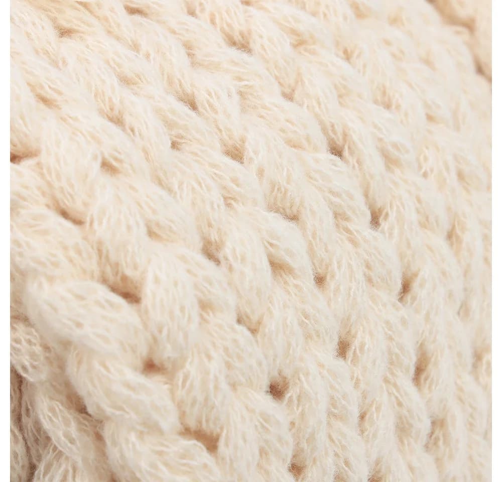HOME DELUXE Webdecke LIAN Beige Grobstrick Kuscheldecke