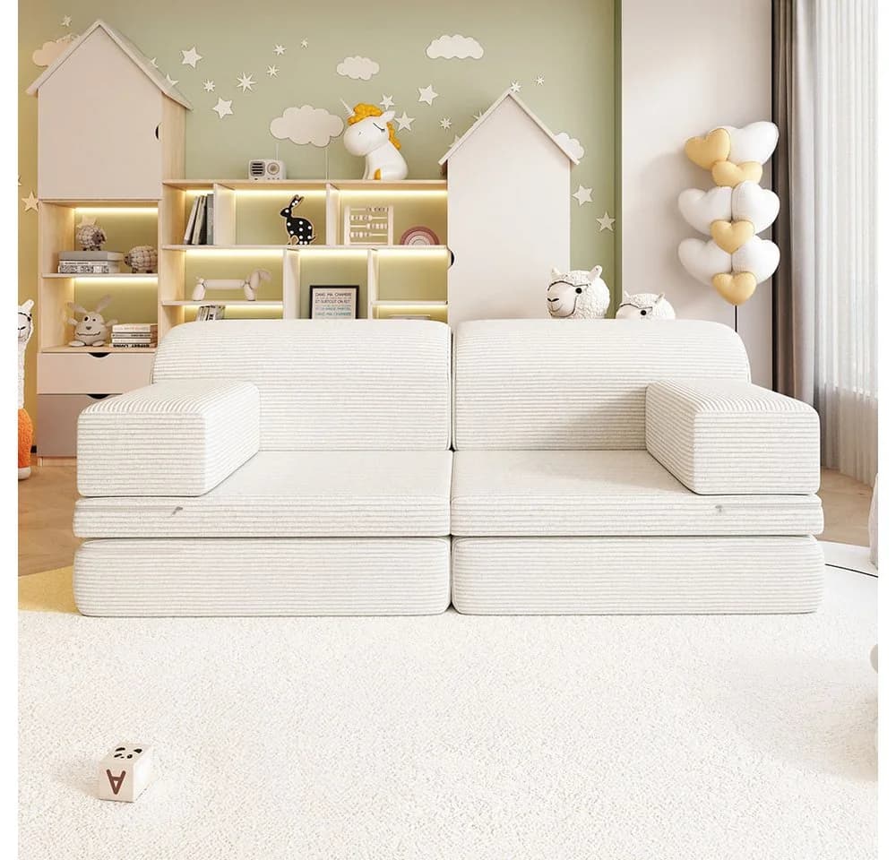 HOME DELUXE Kindersofa Spielsofa LIV Modulares Cord Sofa
