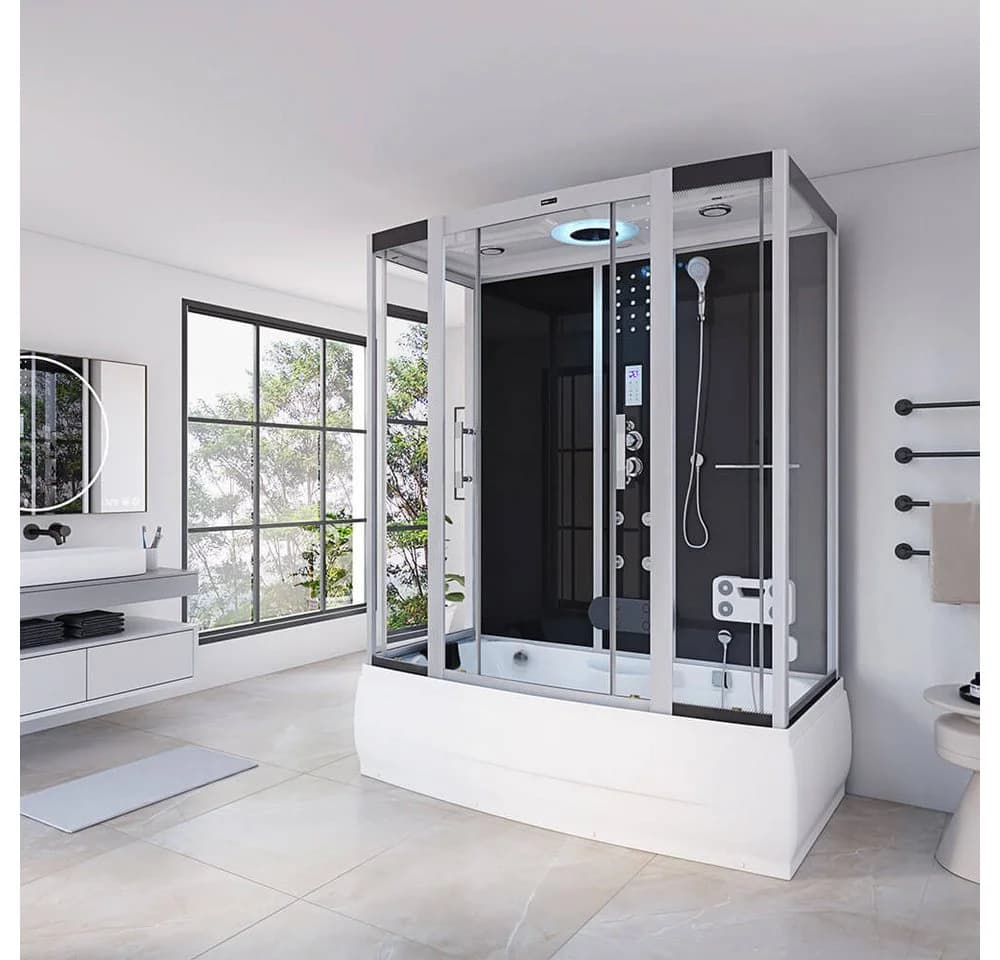 HOME DELUXE Dampfdusche DIAMOND mit Whirlpool und LED-Beleuchtung