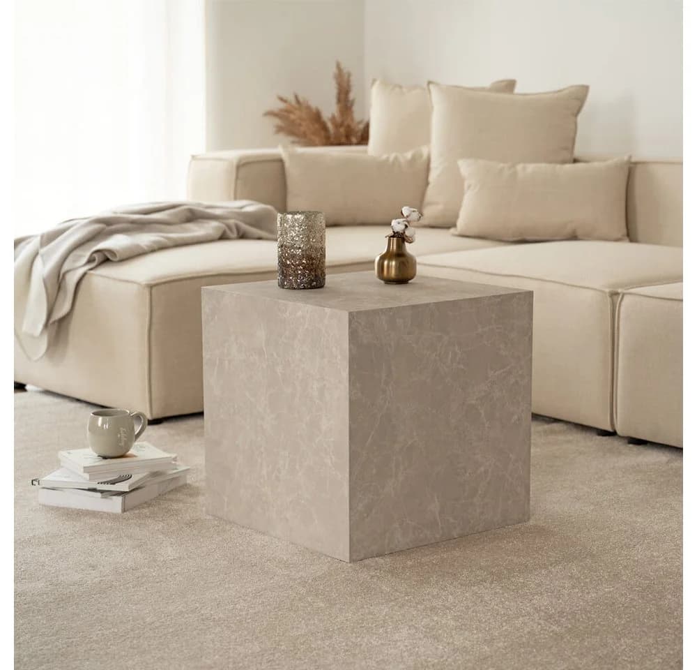 HOME DELUXE Couchtisch SELY Marmoroptik Japandi