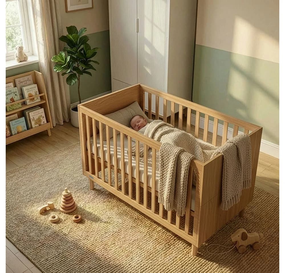 HOME DELUXE Kinderbett COCO Natur höhenverstellbar mitwachsend
