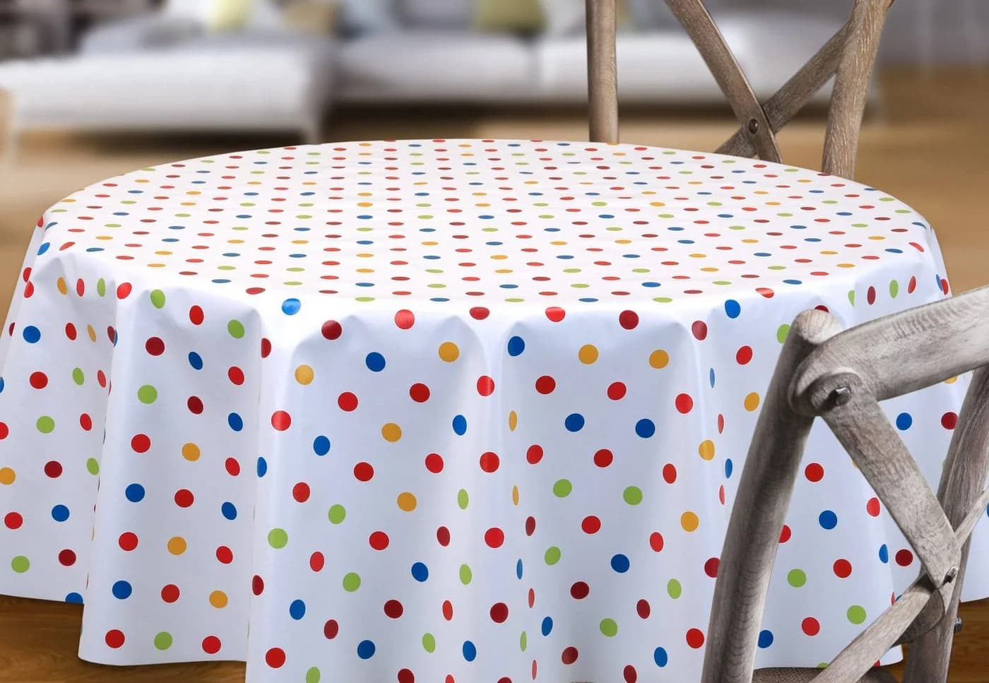 Beautex Wachstuchtischdecke Weiß Bunt PVC abwischbar