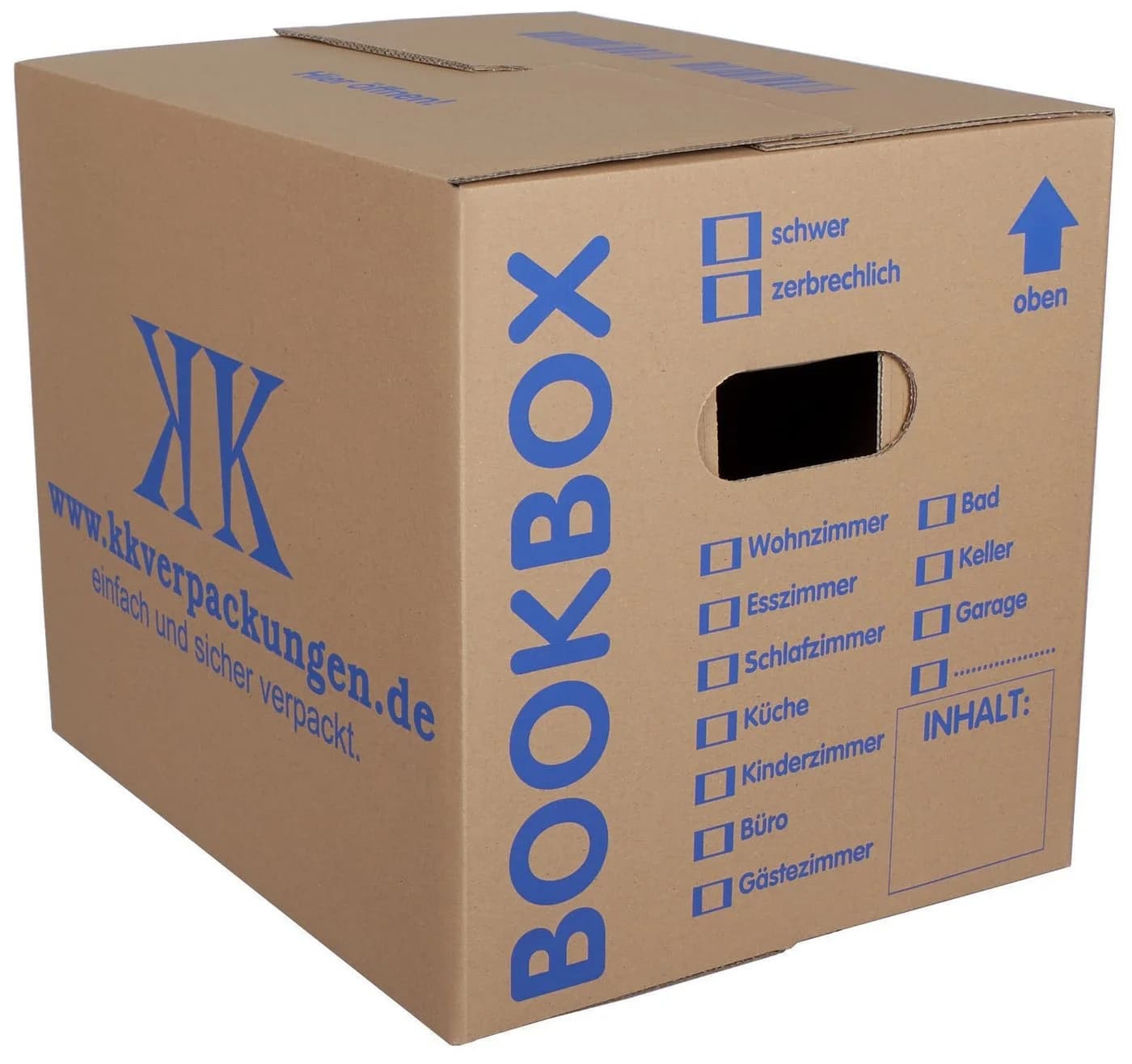 KK Verpackungen Aufbewahrungsbox 10er Set Profi Bücherkarton Umzugskiste Braun