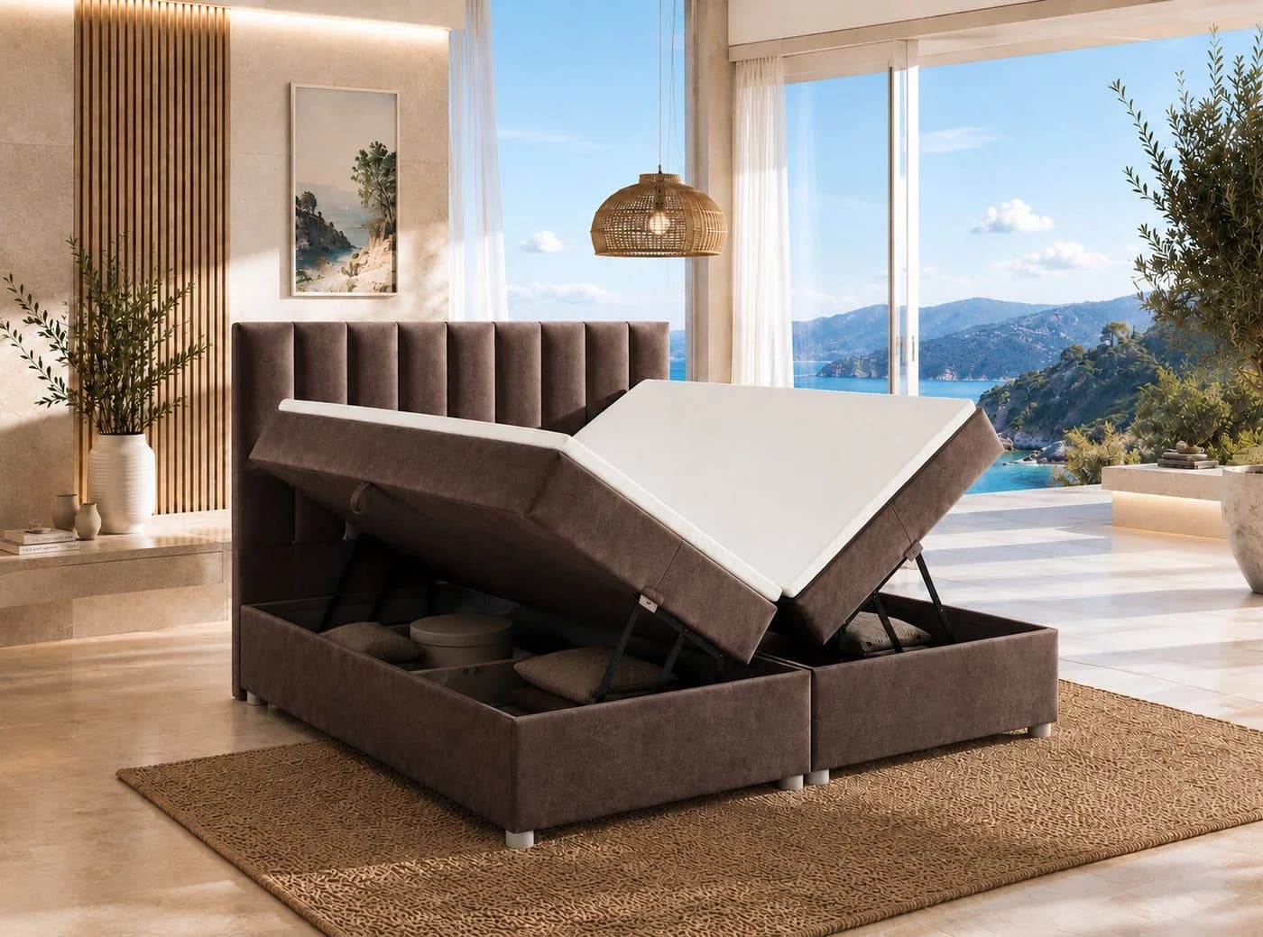 Best for Home Boxspringbett Trinity K-10 mit Bettkasten und Topper
