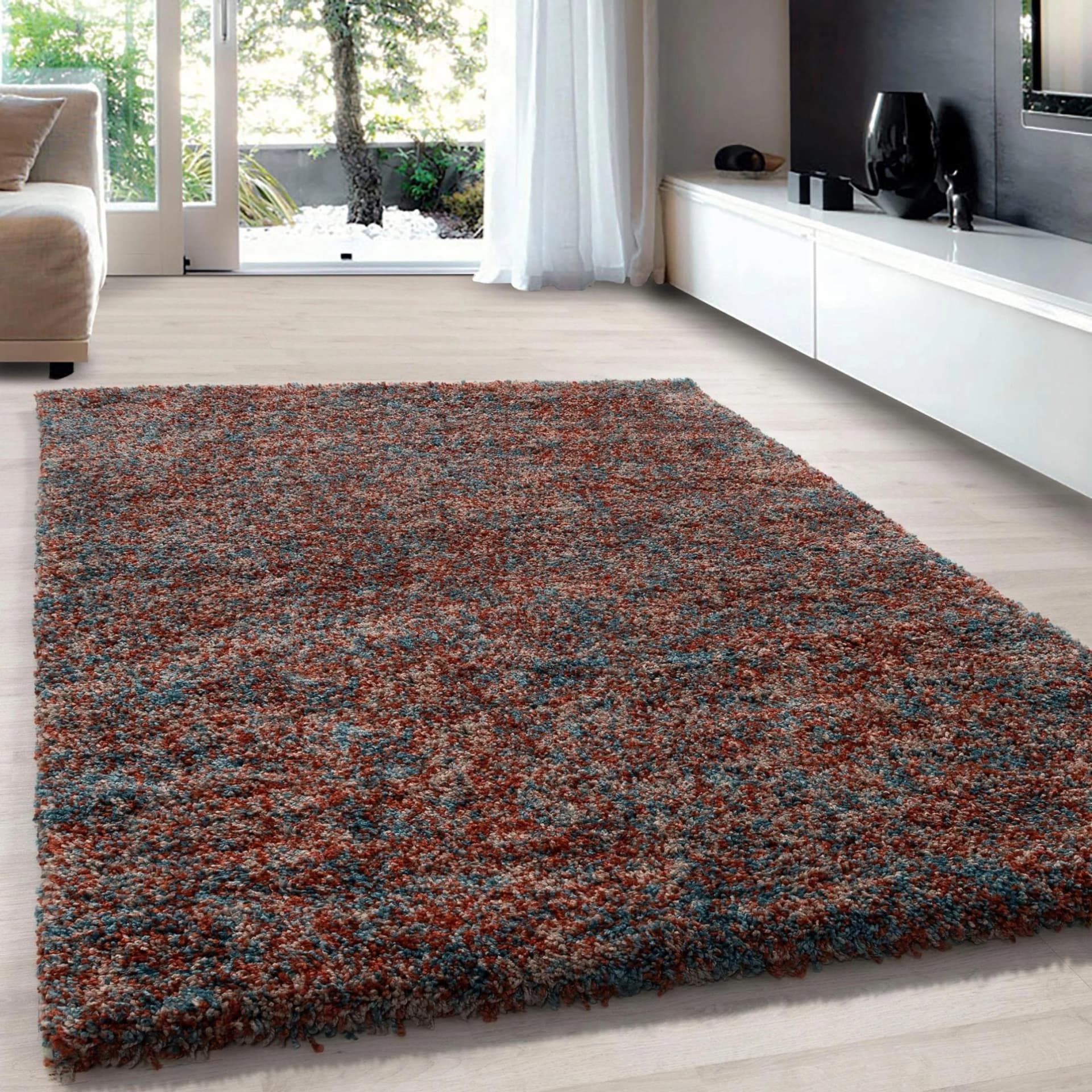 Hochflor-Teppich AYYILDIZ TEPPICHE Enjoy Shaggy Gr. 6 Kunstfaser Wohnzimmer