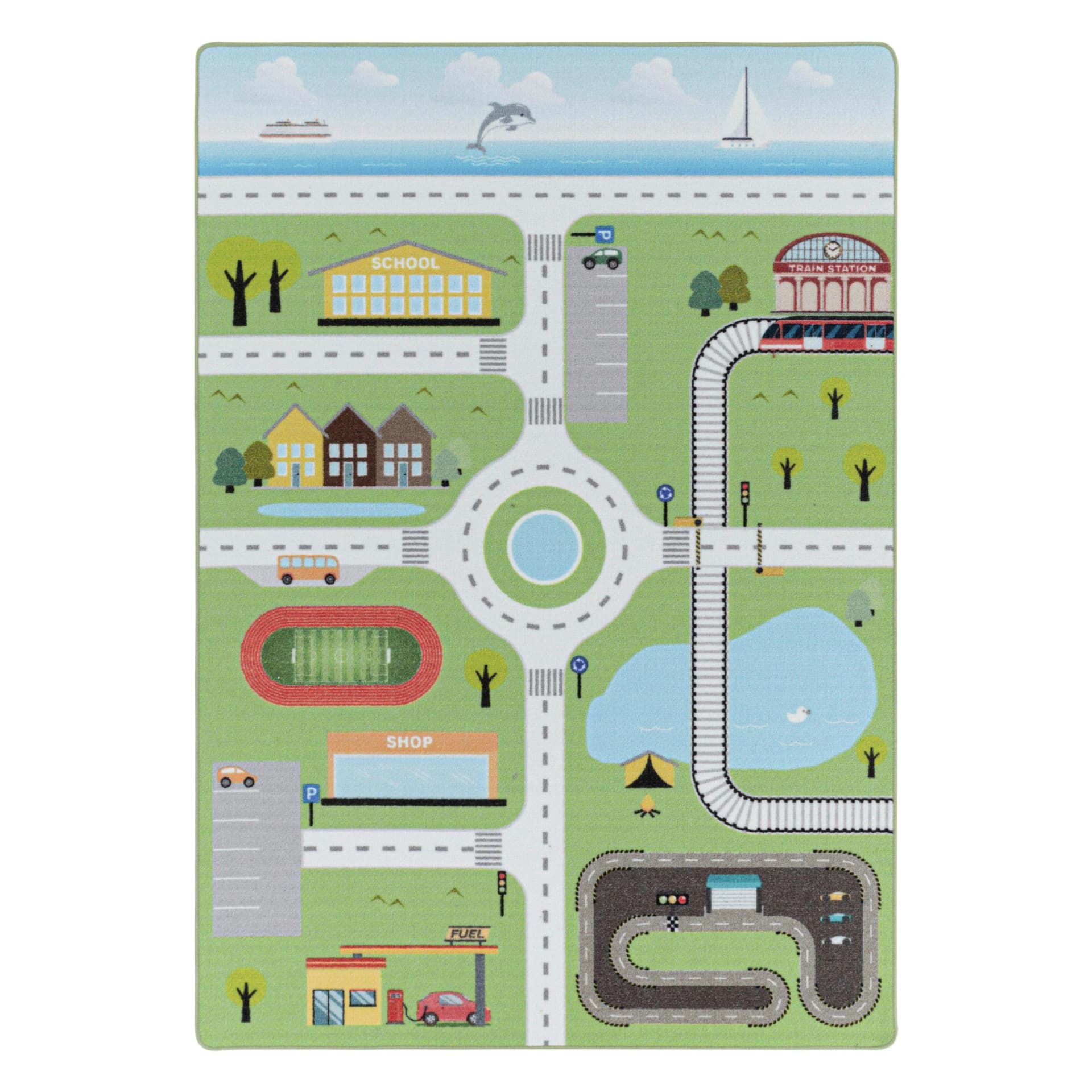 AYYILDIZ TEPPICHE Kinderteppich PLAY 2902 Grün Robuster Kurflor