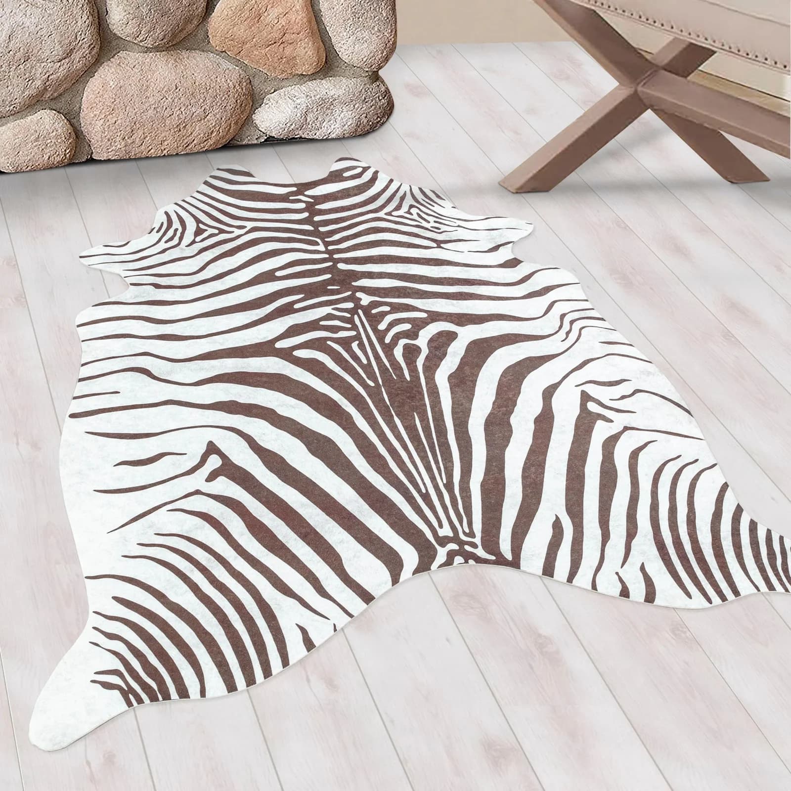 Ayyildiz Teppiche ETOSHA 4111 Braun Moderner Fell-Look Polyester