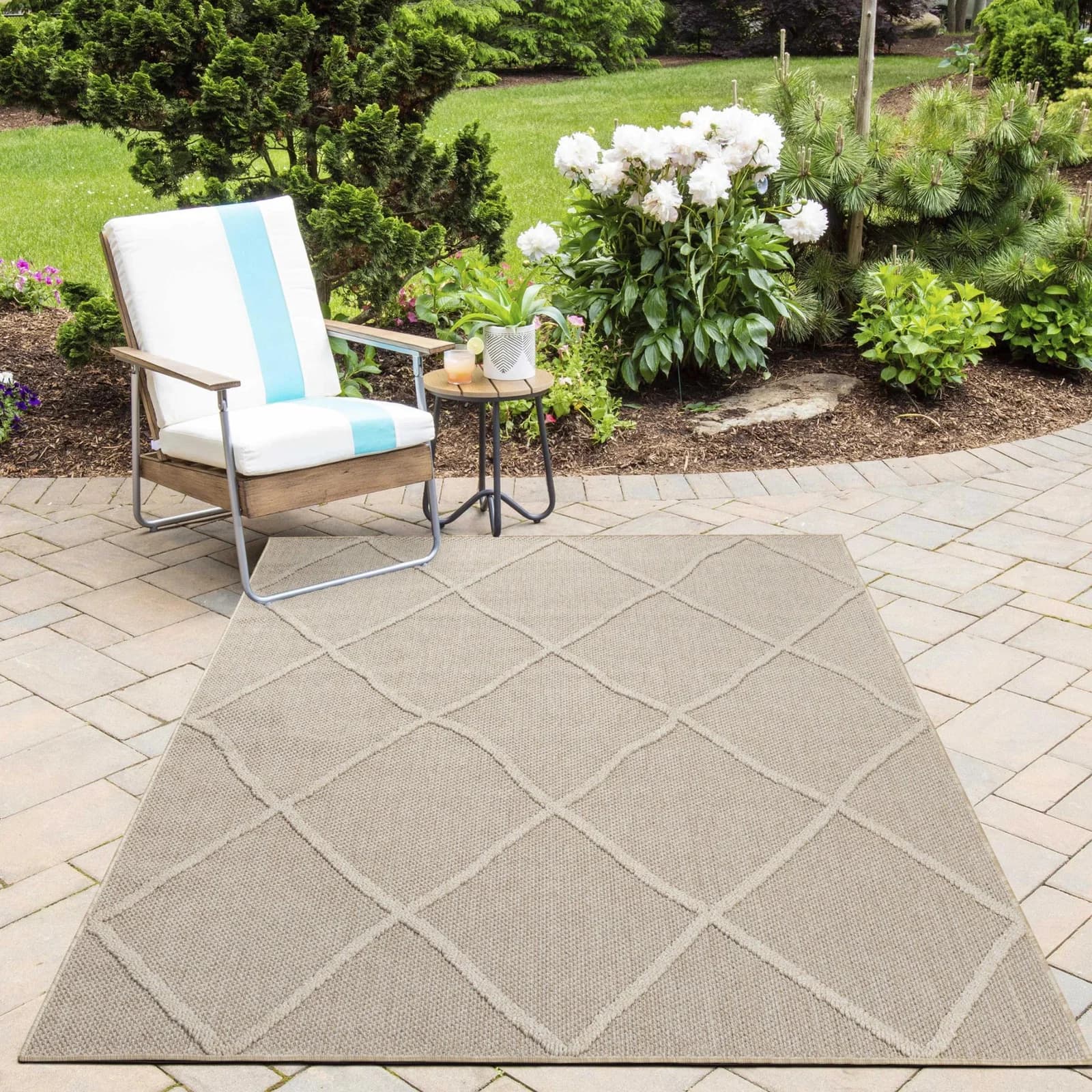 Outdoorteppich PATARA 4952 Beige Polypropylen Sisal Optik