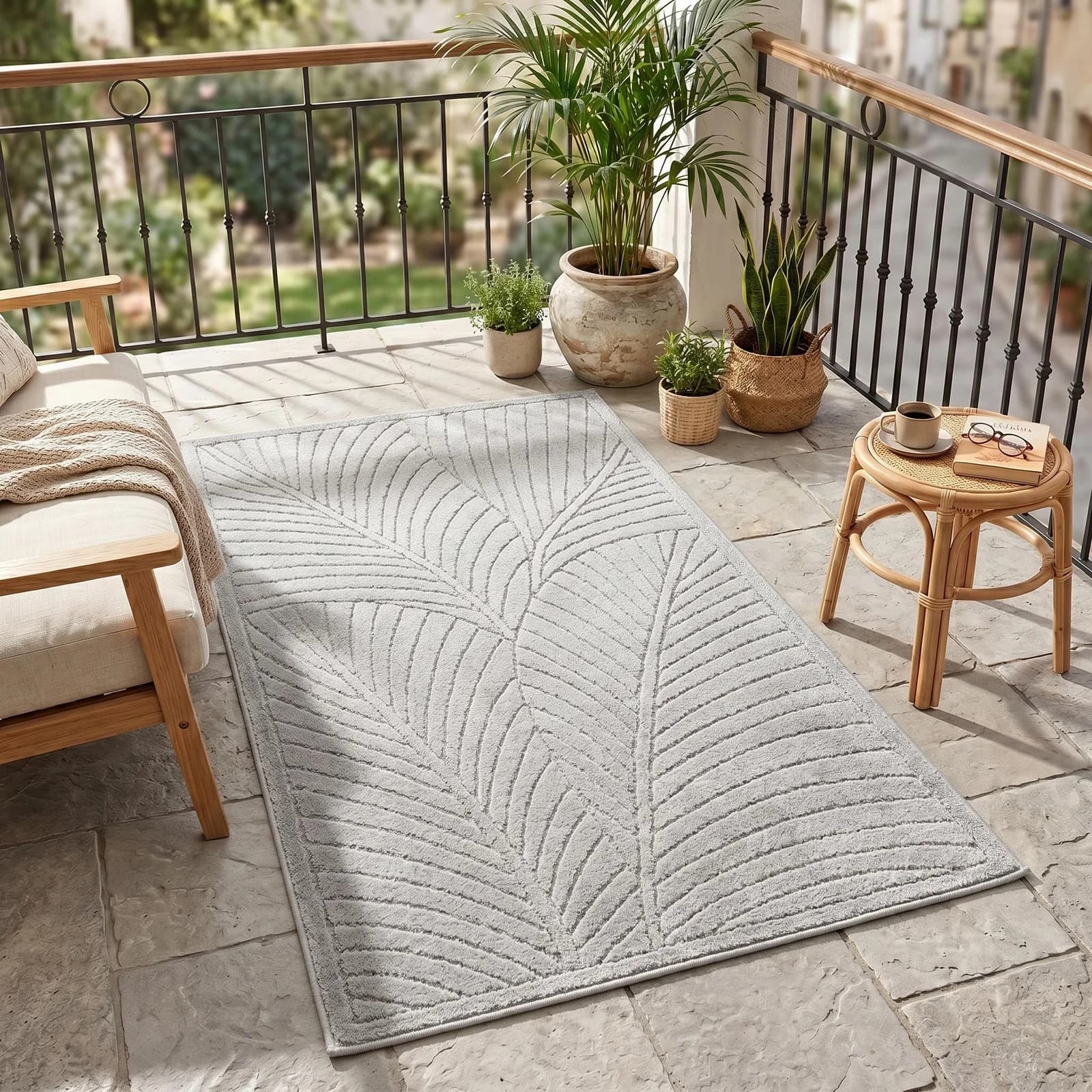 AYYILDIZ TEPPICHE NOVA 1203 Outdoorteppich Silbergrau