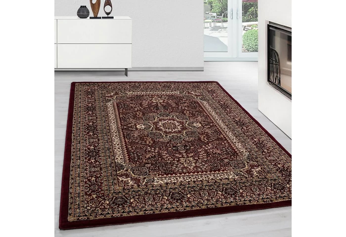 Teppium Teppich Orientalisch Design Rot Polypropylen Webteppich
