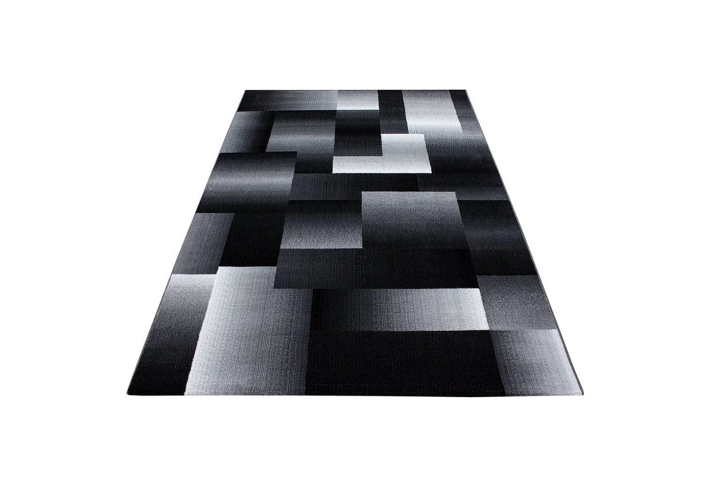 SIMPEX24 Designteppich Abstrakt Kariert Design Kurzflor Teppich 12 mm
