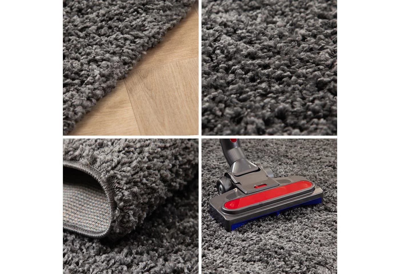 Carpettex Hochflor-Teppich Unicolor Einfarbig Rund 30 mm Shaggy Teppich