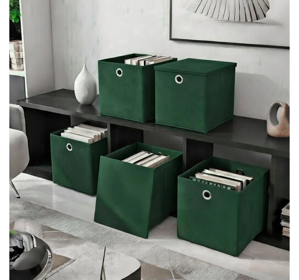 StickandShine Faltbox 4er Set mit Deckel Grün