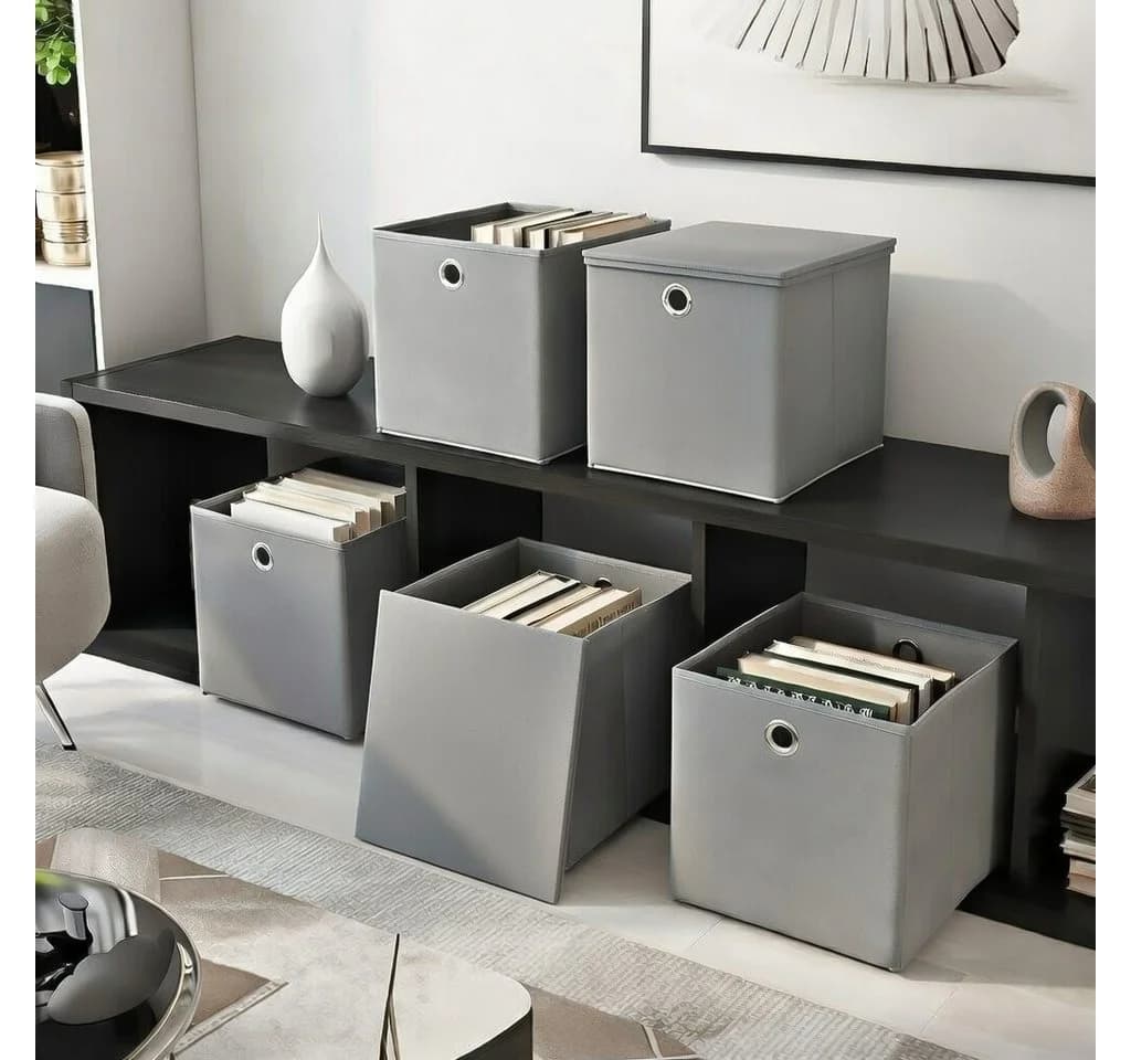 StickandShine Faltbox 4er Set 32x32x32 cm mit Deckel