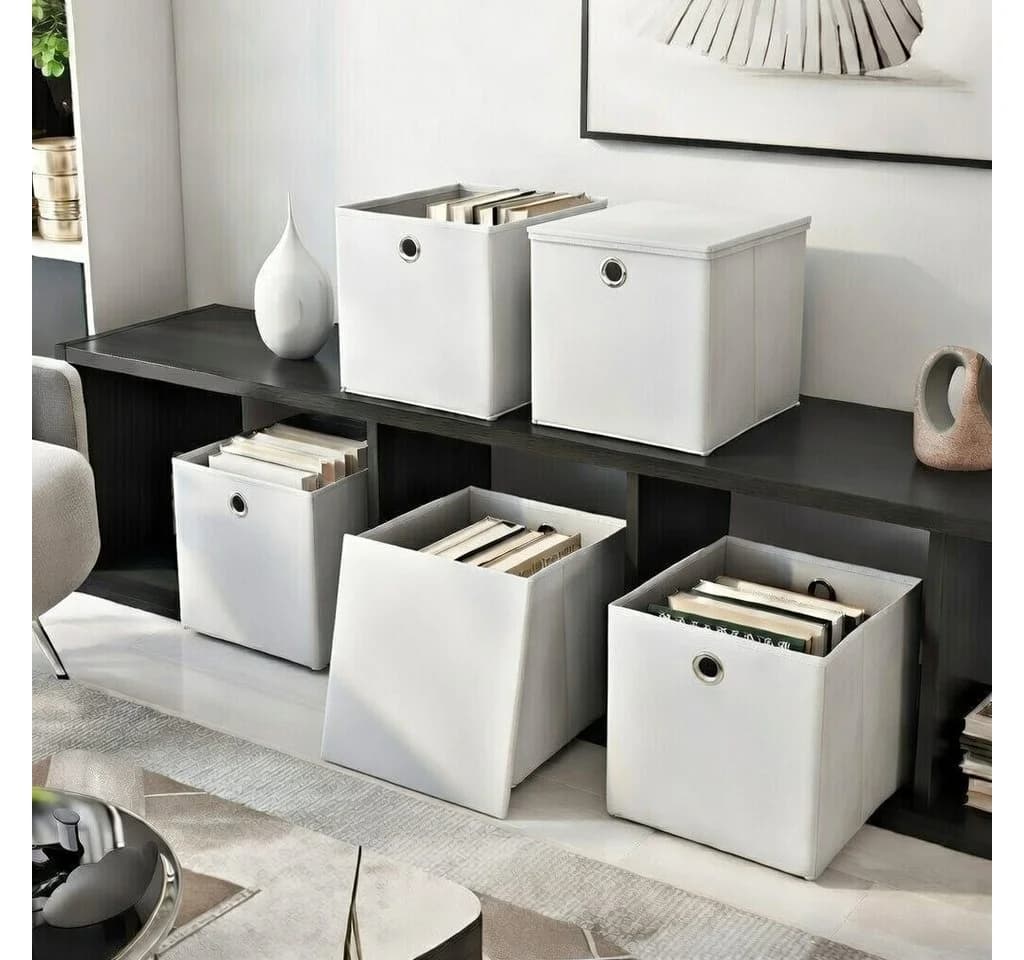 StickandShine Faltbox mit Deckel Weiß