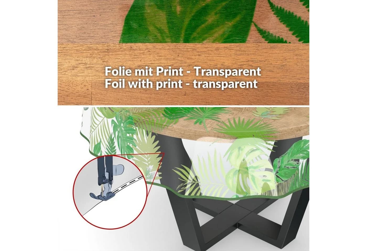 ANRO Tischdecke Klara Transparent Rund 100cm