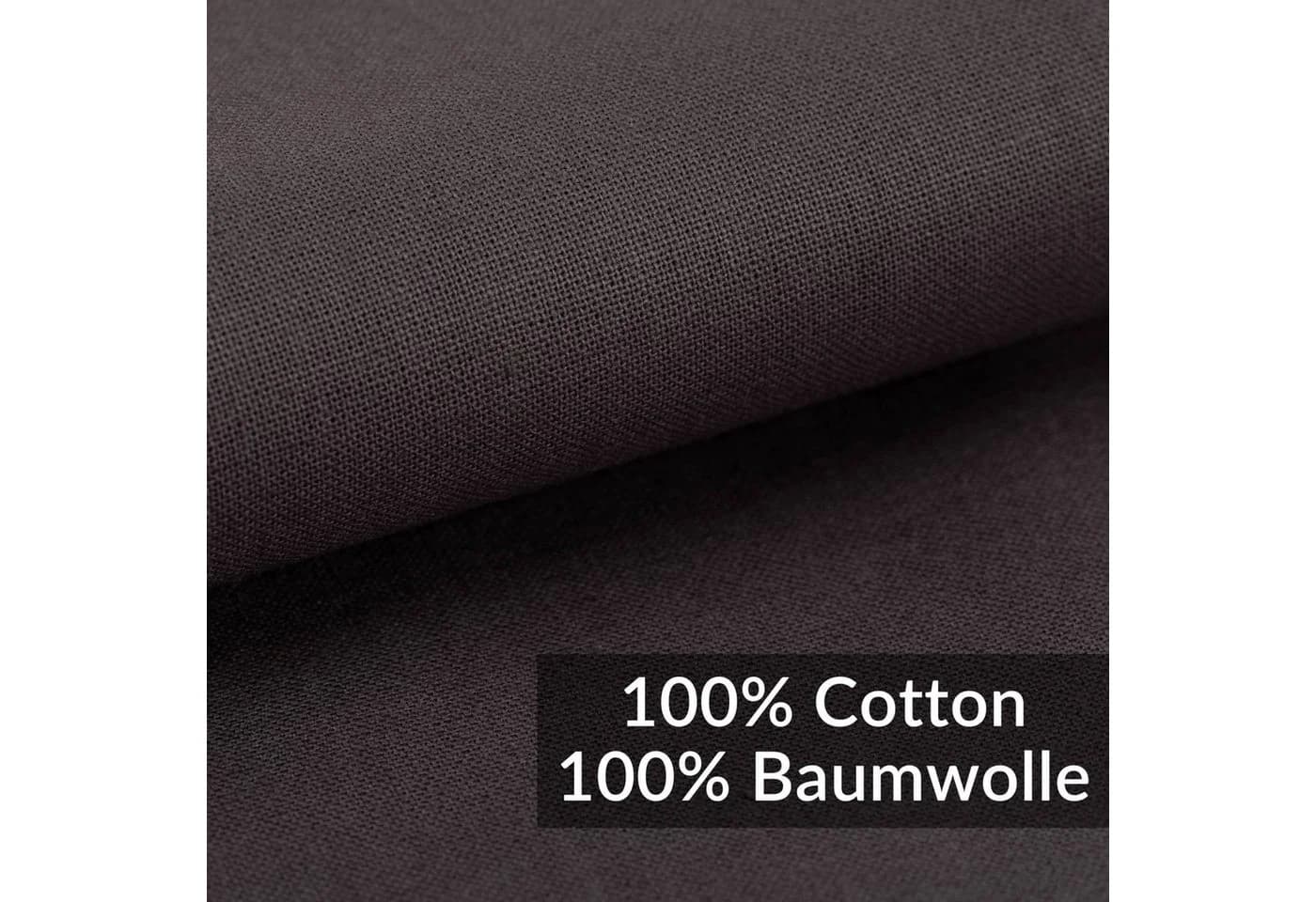Kisska Spannbettlaken LUNA 100% Baumwolle Dunkelgrau