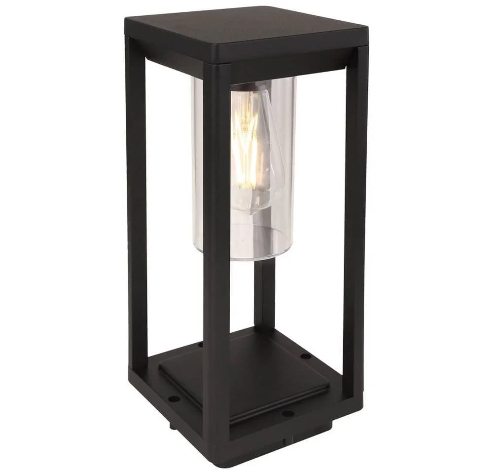 etc-shop Außen-Stehlampe Retro Garten ALU Schwarz IP44
