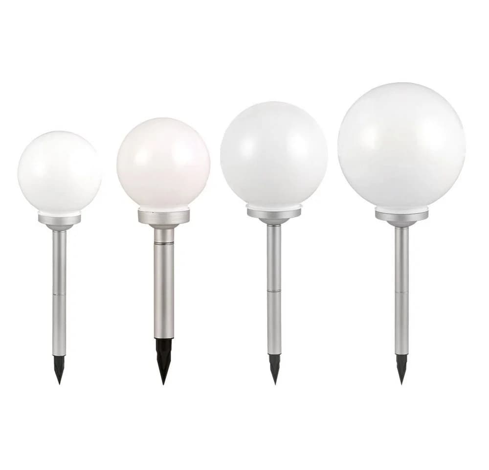 ETC-SHOP Solarkugeln Set 4-tlg. Weiß LED Solarleuchte Garten