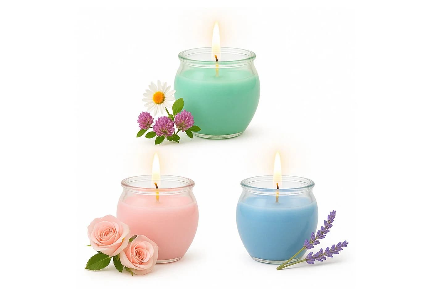 HS Candle Duftkerze Mix 12-tlg. Glas Romantic Selection
