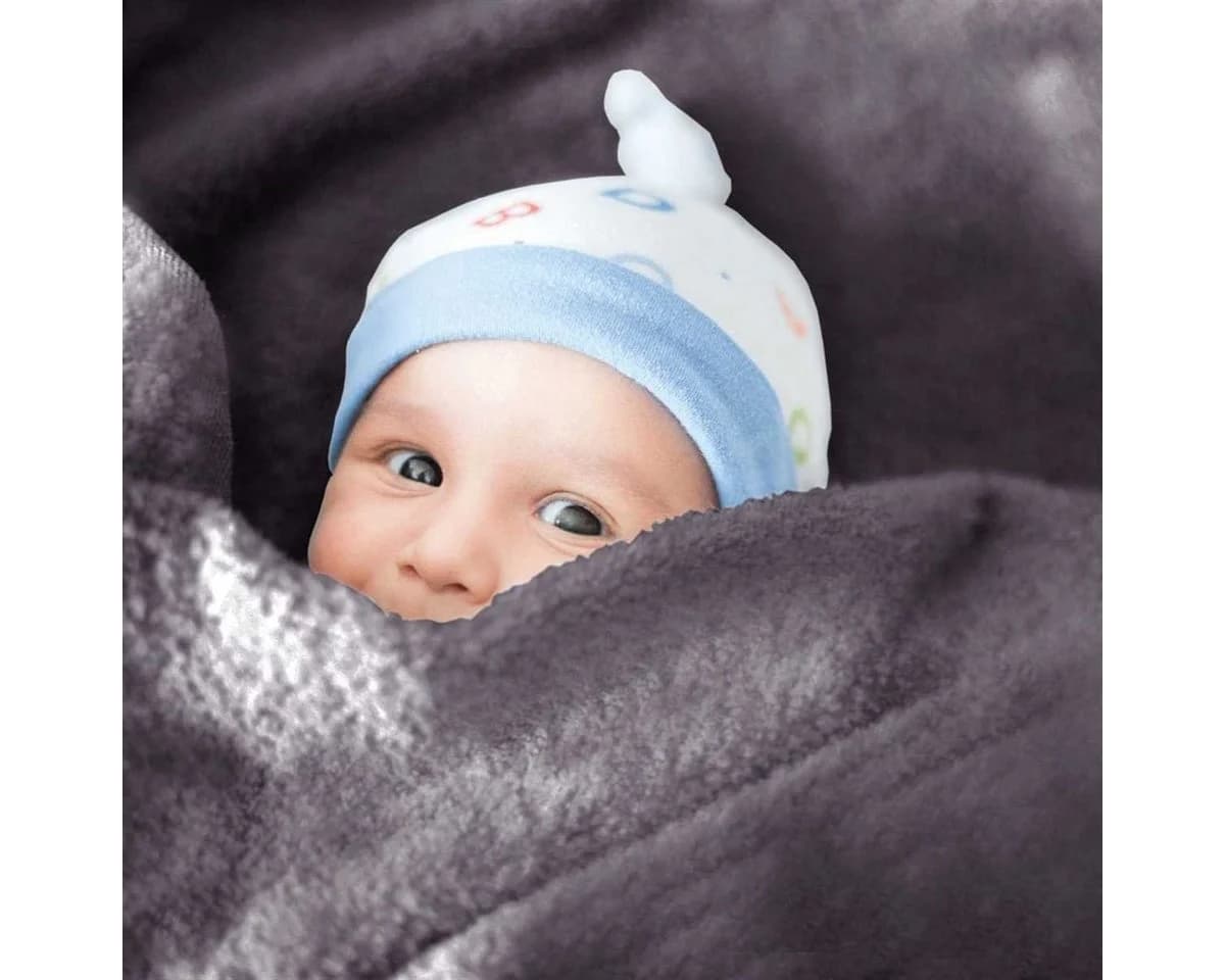 Bestlivings Babydecke Anthrazit Kuscheldecke Krabbeldecke