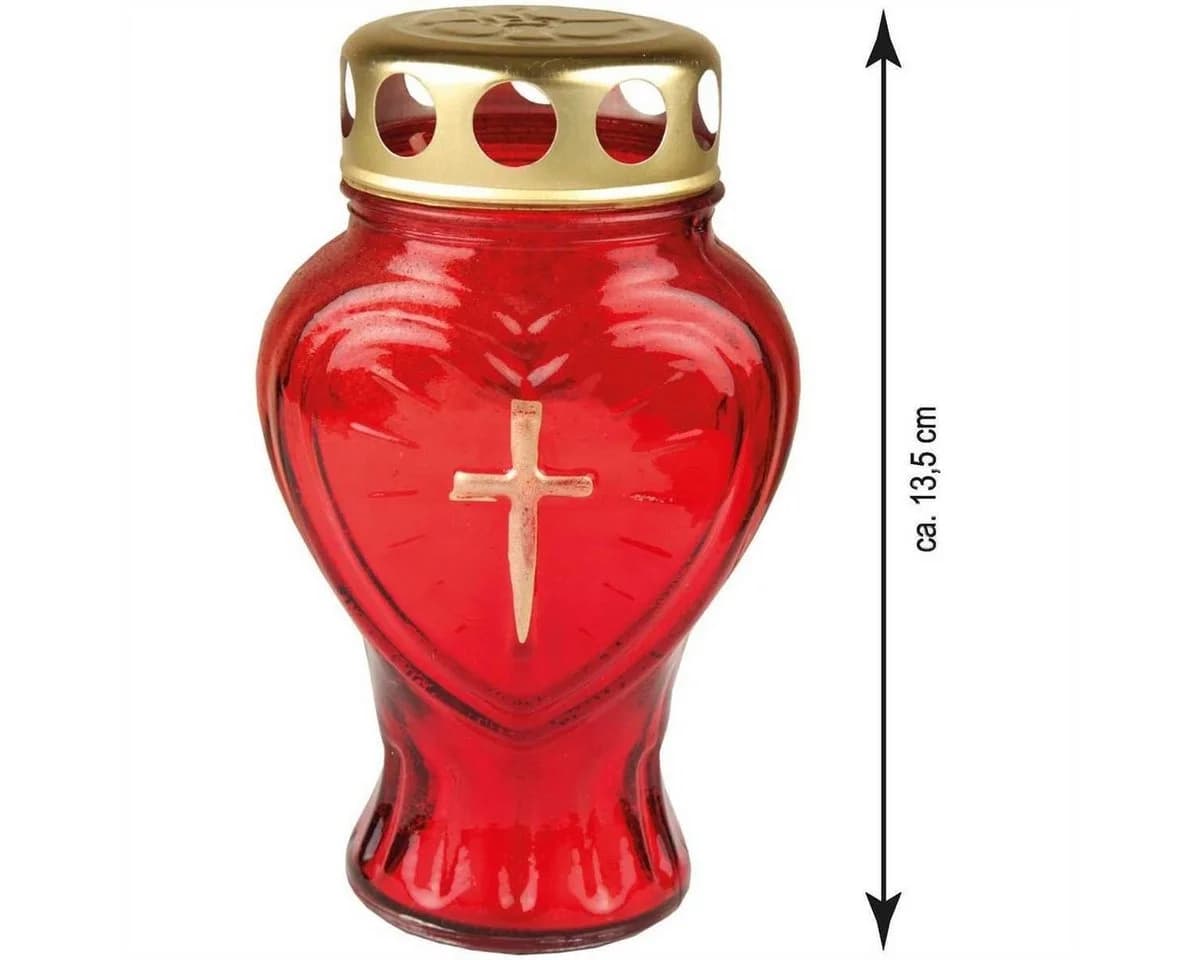 HS Candle Grabkerze Herzform Gold