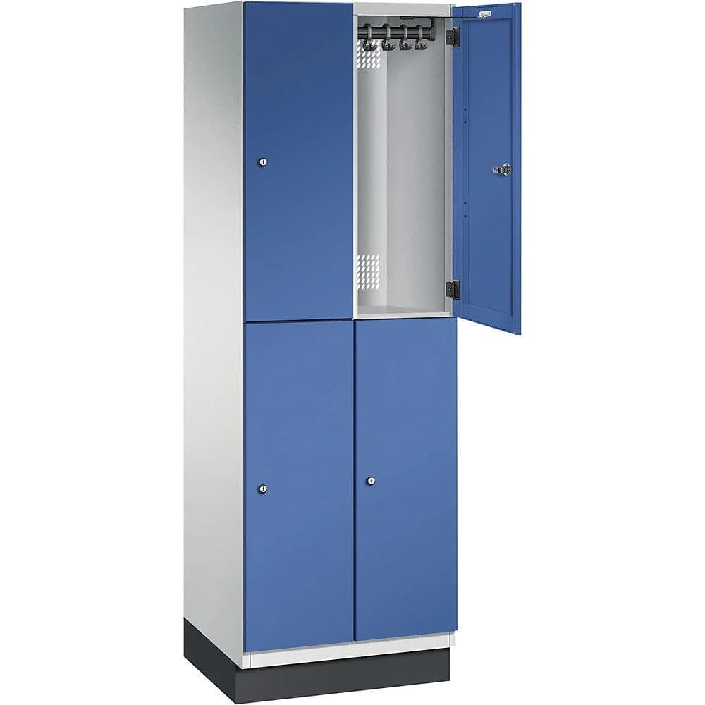 C+P Doppelstockspind Cambio 4 Fächer Front Enzianblau Korpus Lichtgrau