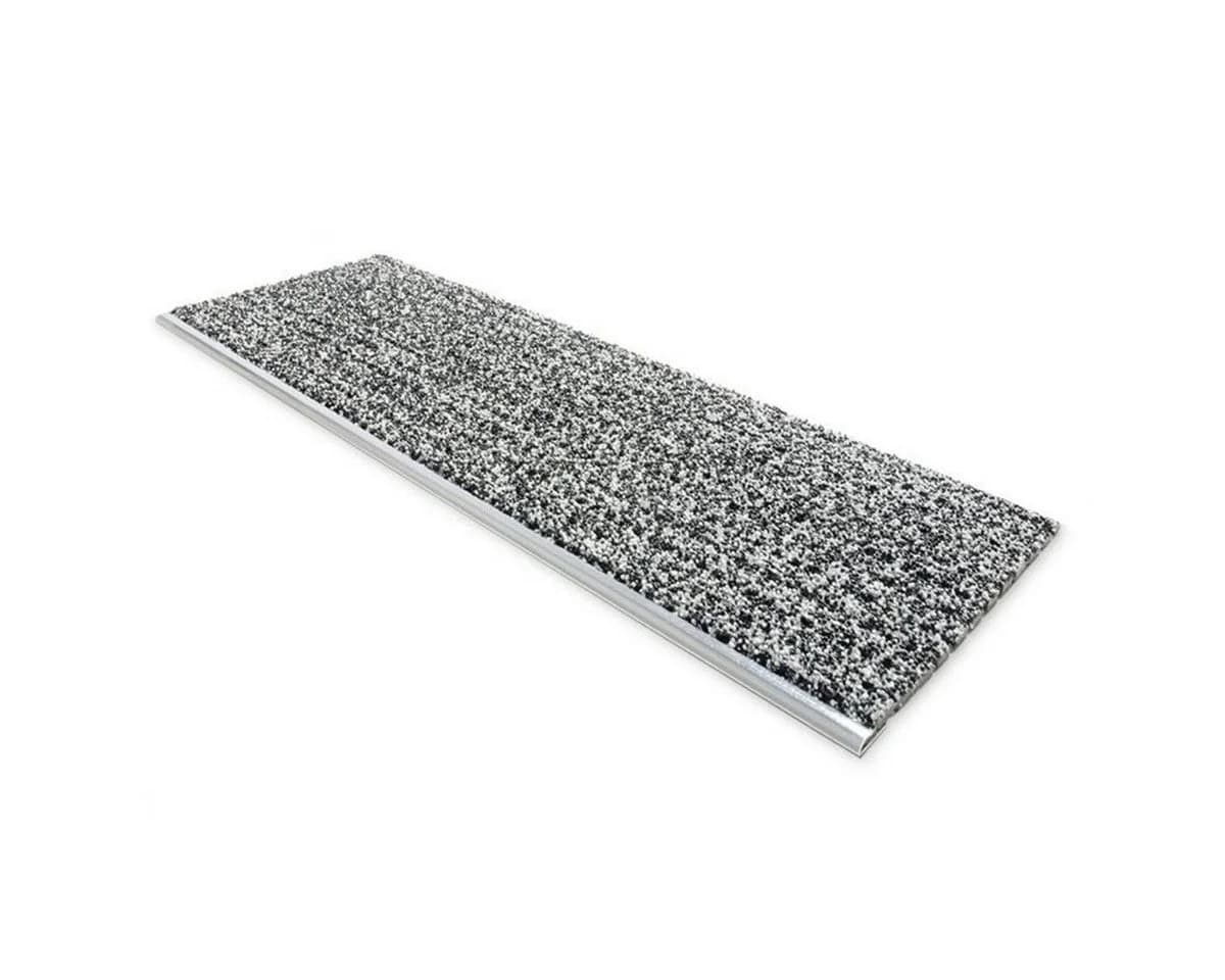 Floordirekt Sicherheits-Stufenmatte Braun mit Aluschiene Rutschhemmend
