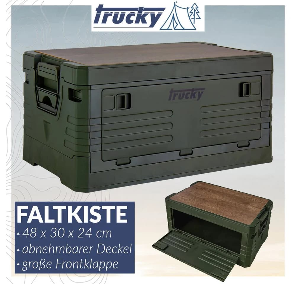 Trucky Faltbox Storage Box Camping Klappbox Klappkiste faltbar Grün