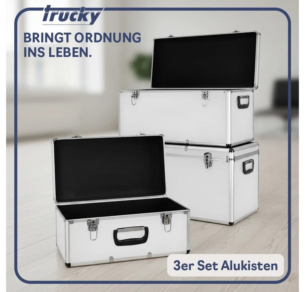 Trucky Allzweckkiste Aluminium 3er Set Boxen Silber