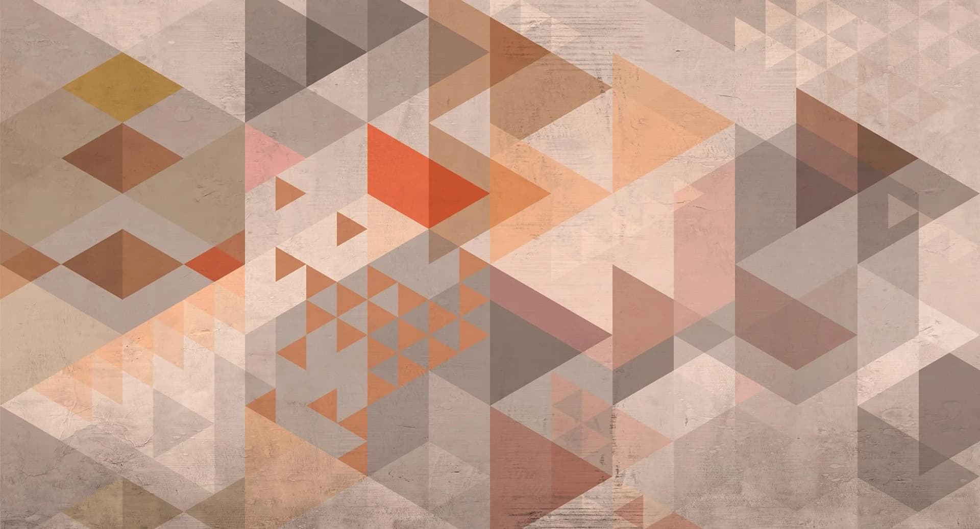 ARCHITECTS PAPER Fototapete Atelier 47 Vintage Triangle 1 Orange Grau Braun