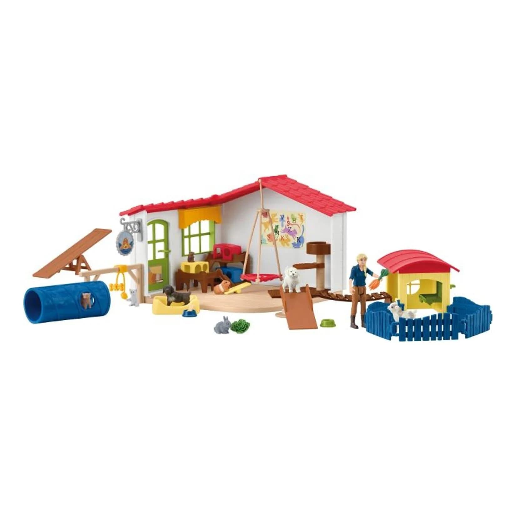 Schleich Farm World Tierhotel 42607 - Bunte Spielwelt mit 24 Teilen