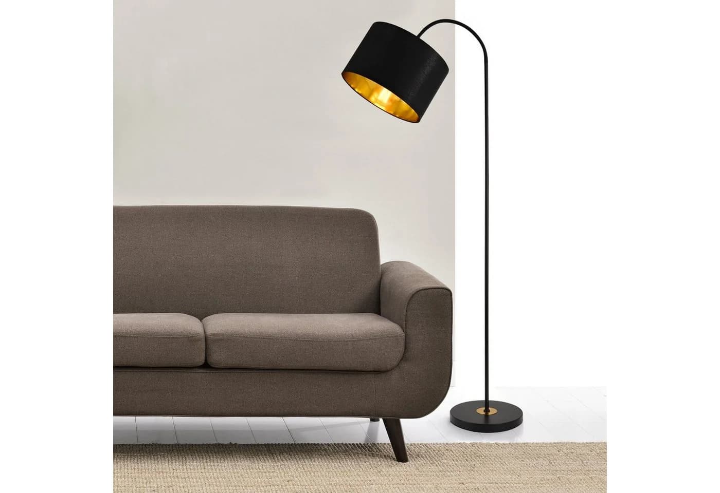 lux.pro Stehlampe Toledo Schwarz Schwenkbar Metall