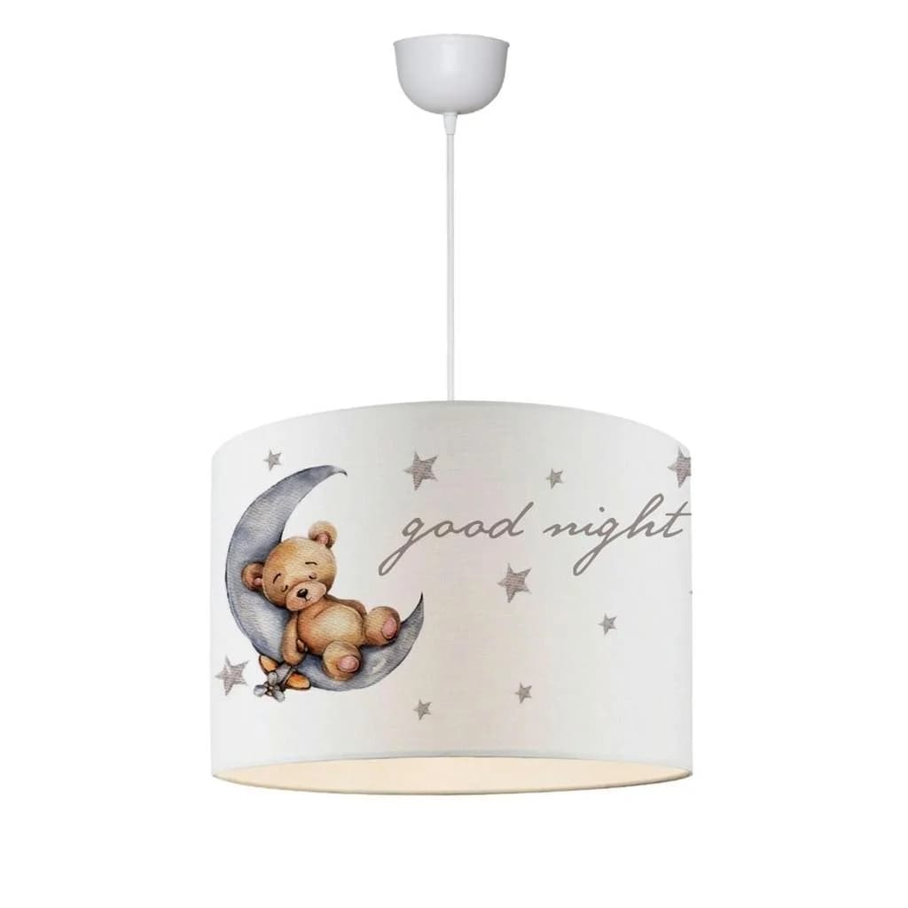 lux.pro Hängeleuchte Rugby Weiß Teddy-Motiv höhenverstellbar