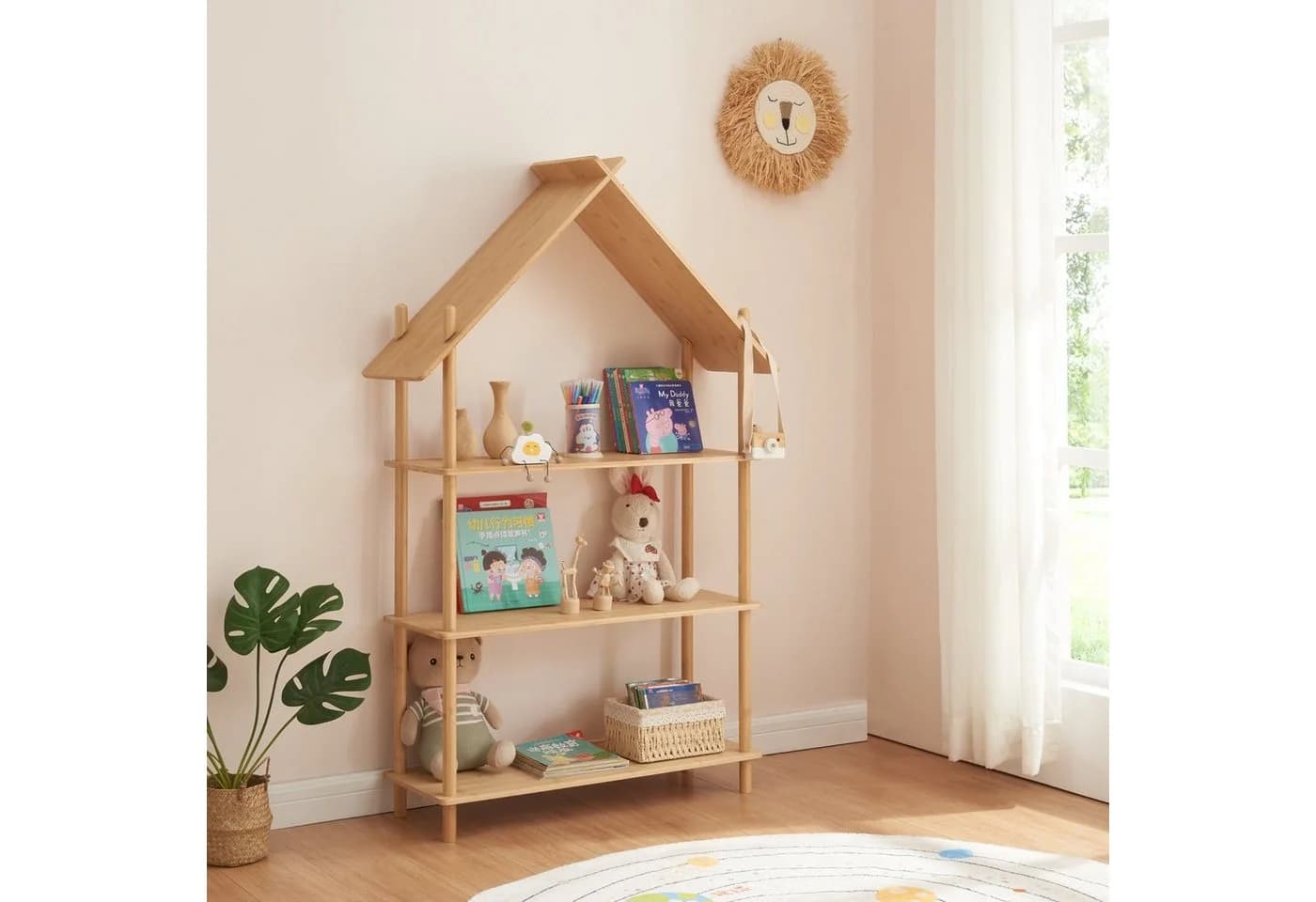 en.casa Kinderregal »Hamarøy« Bambus
