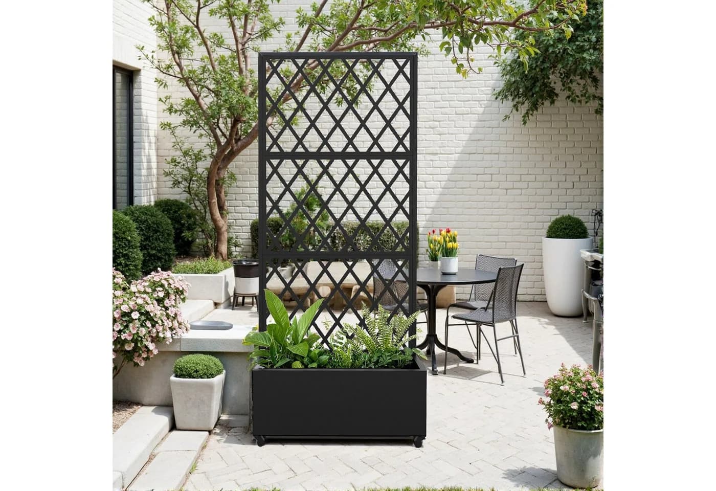 casa.pro Blumenkasten Trennwand Malja Rankhilfe Stahl