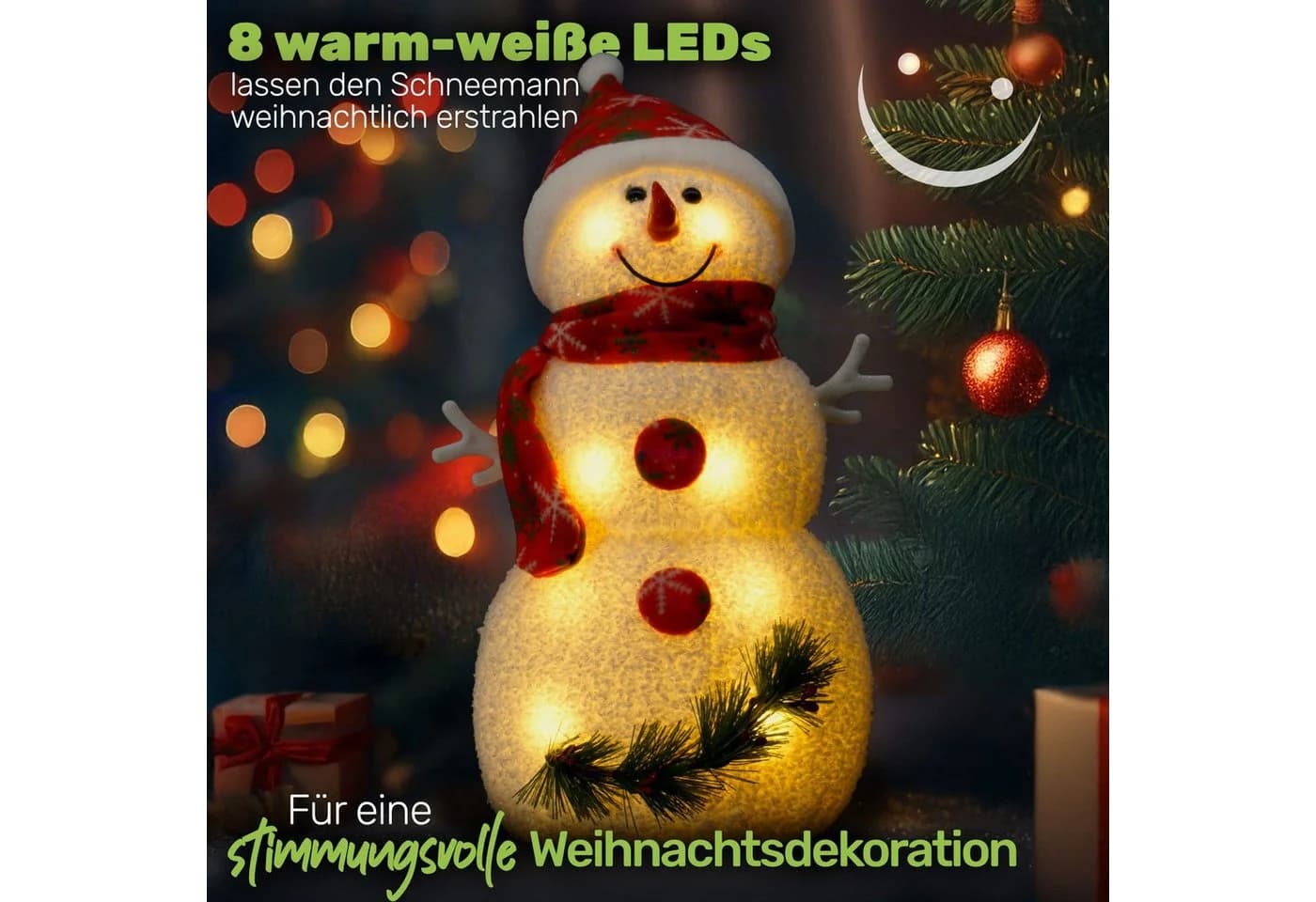 Gravidus LED Schneemann 34 cm Batteriebetrieben